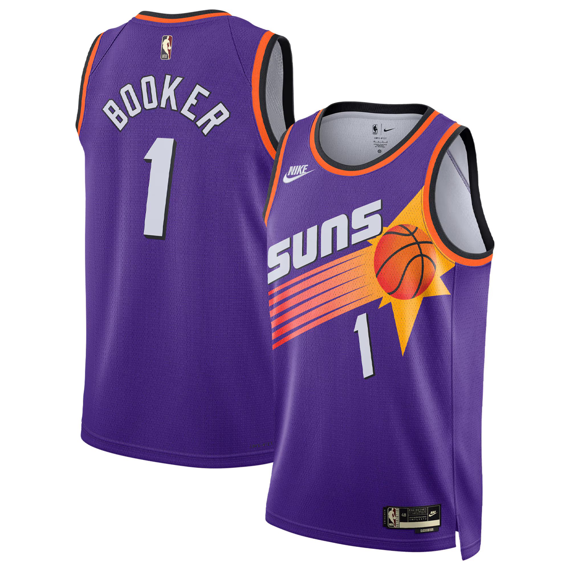 Devin Booker Nike NBA Phoenix Suns City 2024 Jersey Size 52