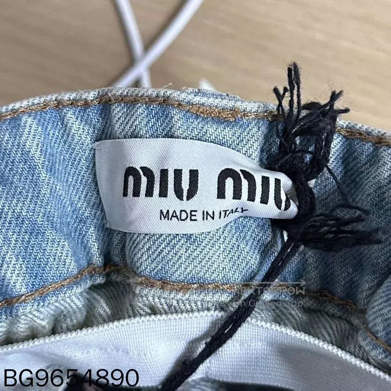 Miu Miu Miu Miu 26 Full-printed wide-leg jeans Size 26" / US 2 / IT 38 - 4 Thumbnail