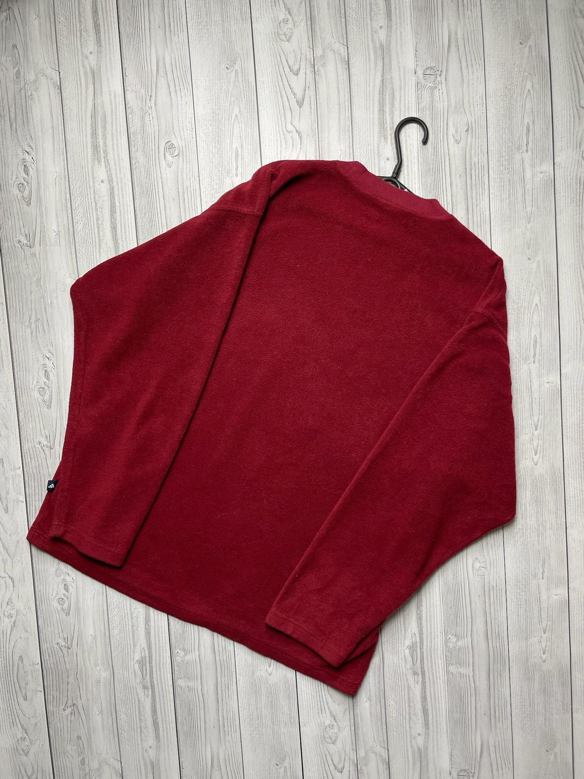 Vintage Vintage adidas fleece sweatshirt red big logo size L Size US L / EU 52-54 / 3 - 3 Thumbnail