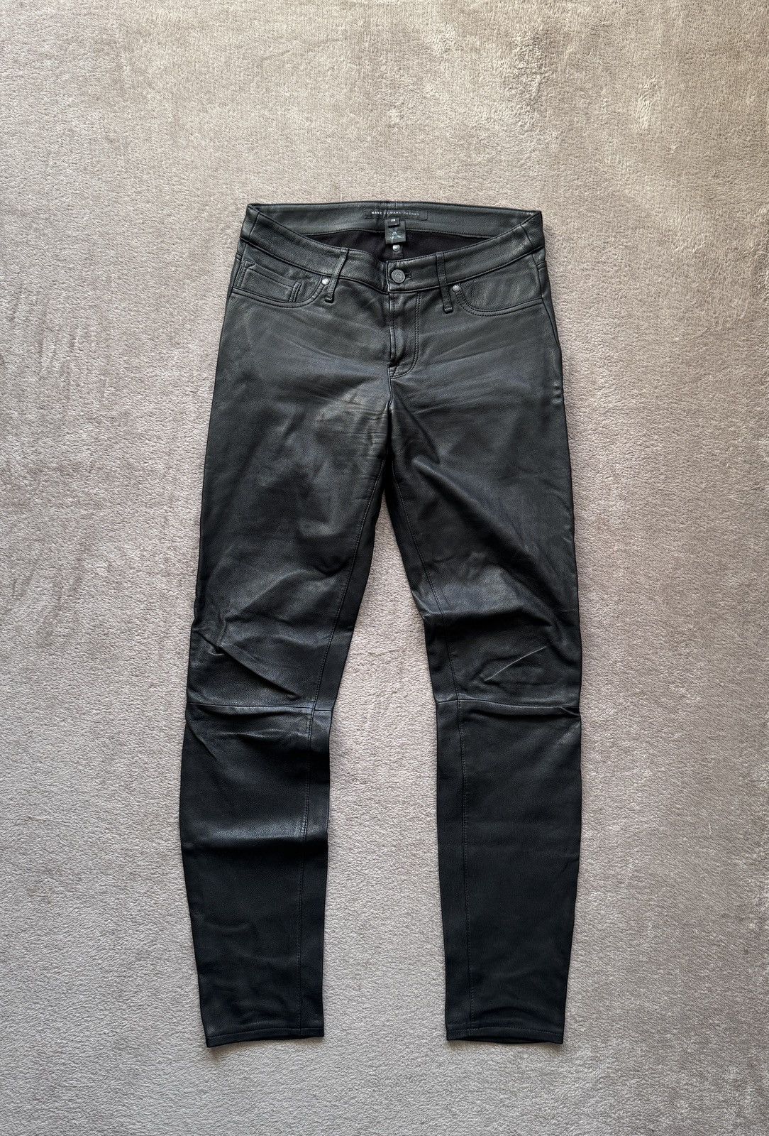 Le Grande Bleu (L.G.B.) Marc Jacobs Mirah Lamb Leather Suede Tuxedo Pants ysl gucci Size US 28 / EU 44 - 2 Thumbnail