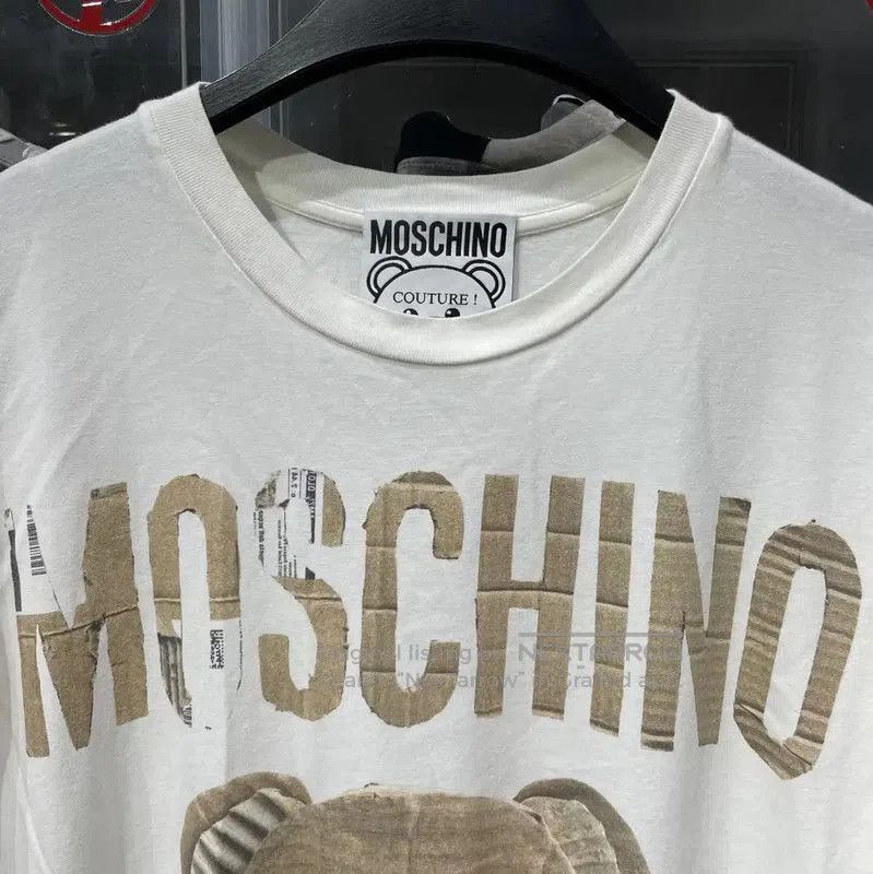 Moschino Moschino White Cotton T-Shirt with Teddy Bear . Size S / US 4 / IT 40 - 6 Thumbnail