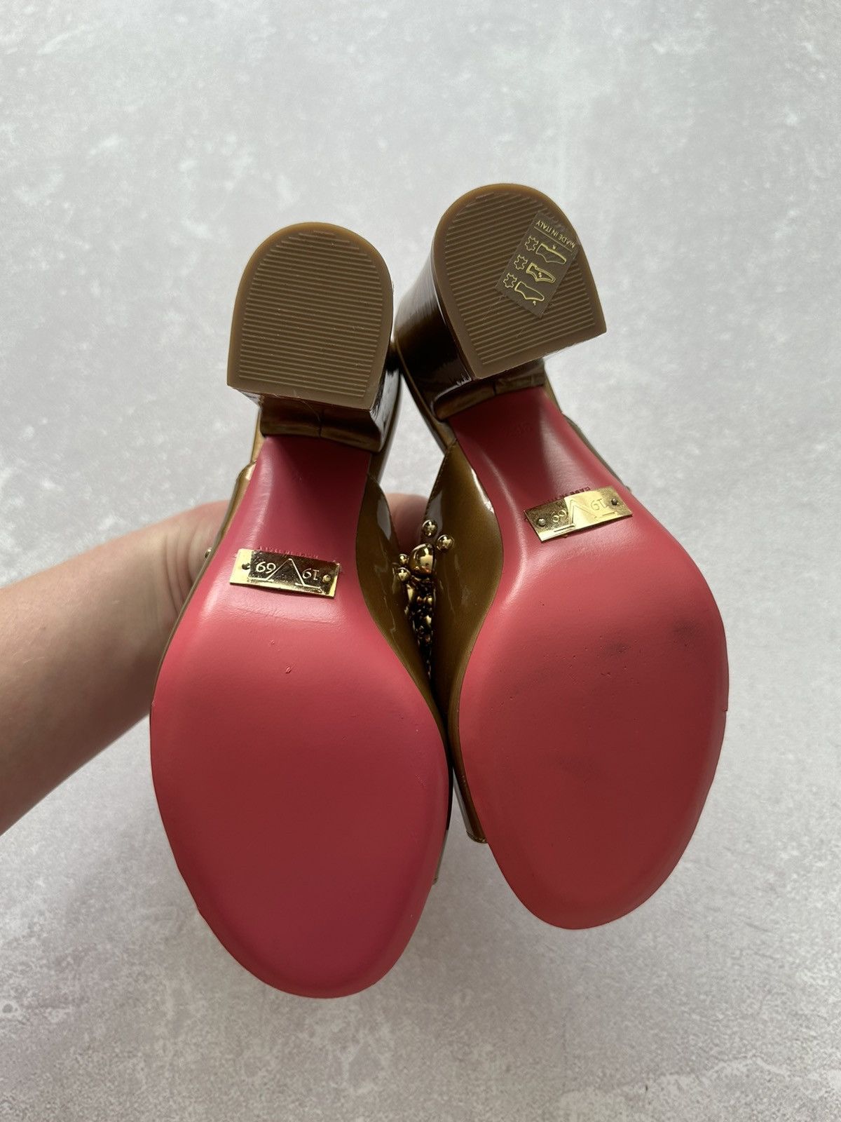 Versace versace 1969 shoes women platform gold size 36 made in Italy Size US 6 / IT 36 - 8 Thumbnail