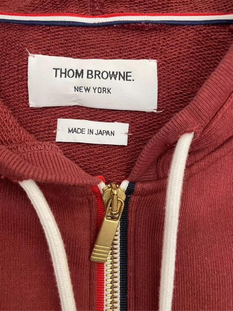 Thom Browne Thom browne Burgundy four-striped zipper jacket 2504-Nextar Size US S / EU 44-46 / 1 - 5 Thumbnail