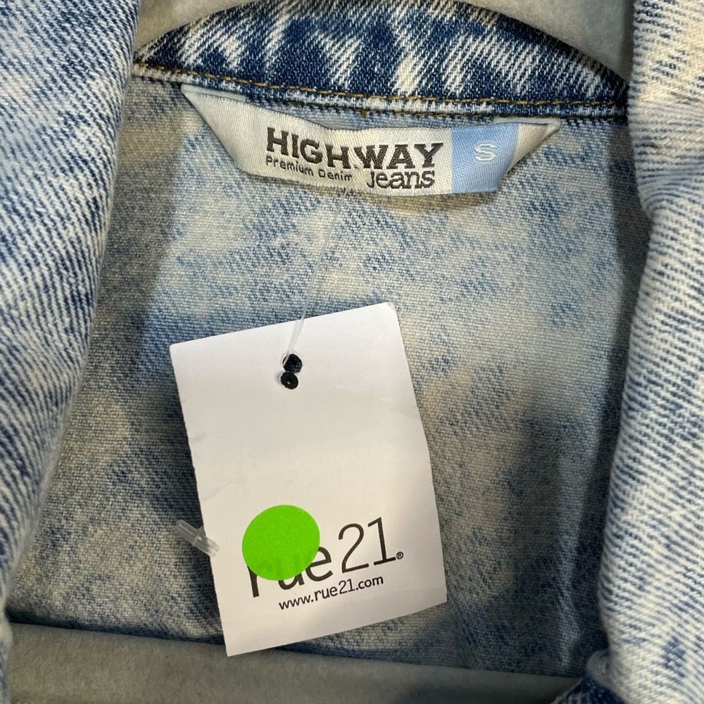 Other Highway Jeans Rue 21 Bleach Washed Button Front Denim Jacket Size S / US 4 / IT 40 - 3 Thumbnail