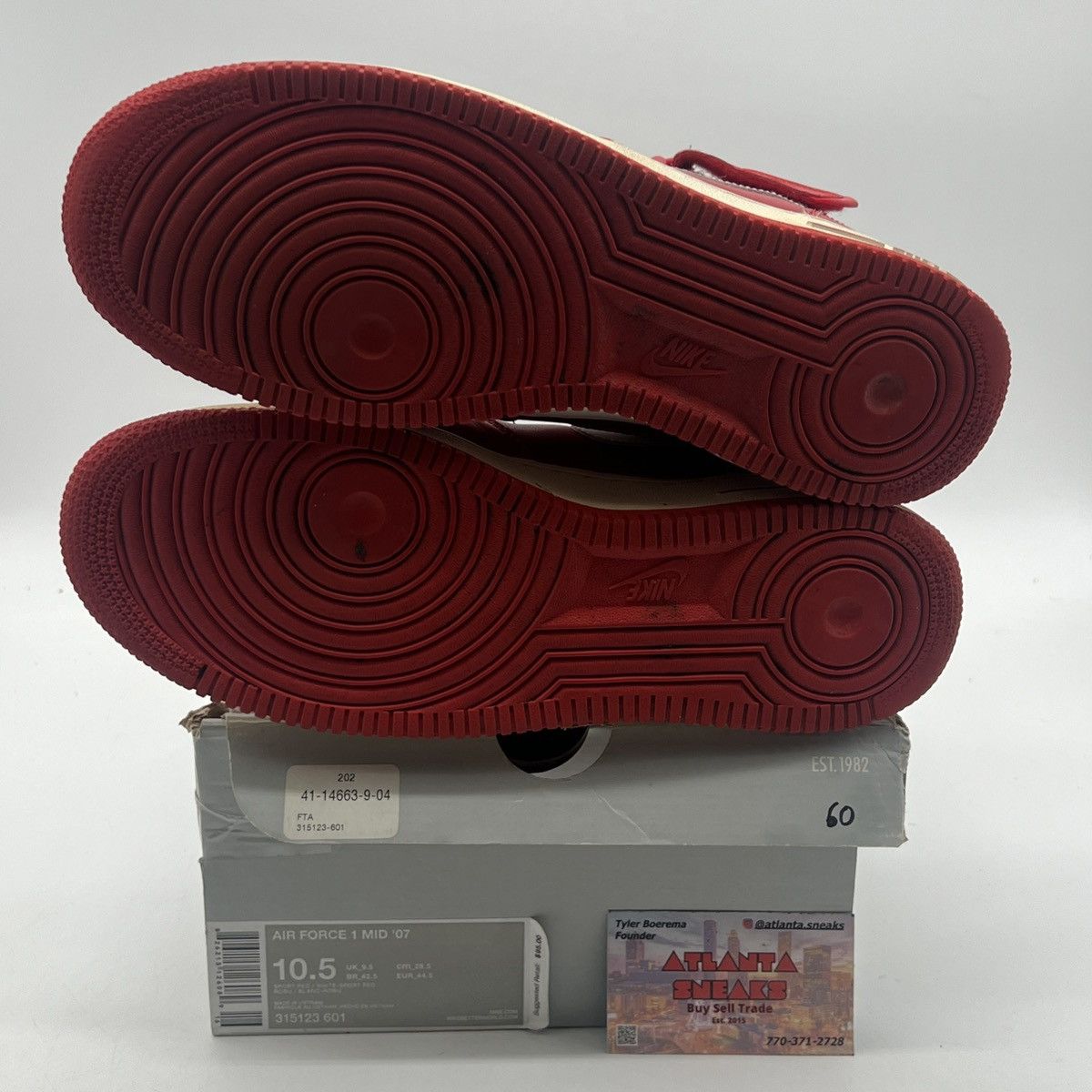 Nike Air Force 1 mid sport red Size US 10.5 / EU 43-44 - 8 Thumbnail