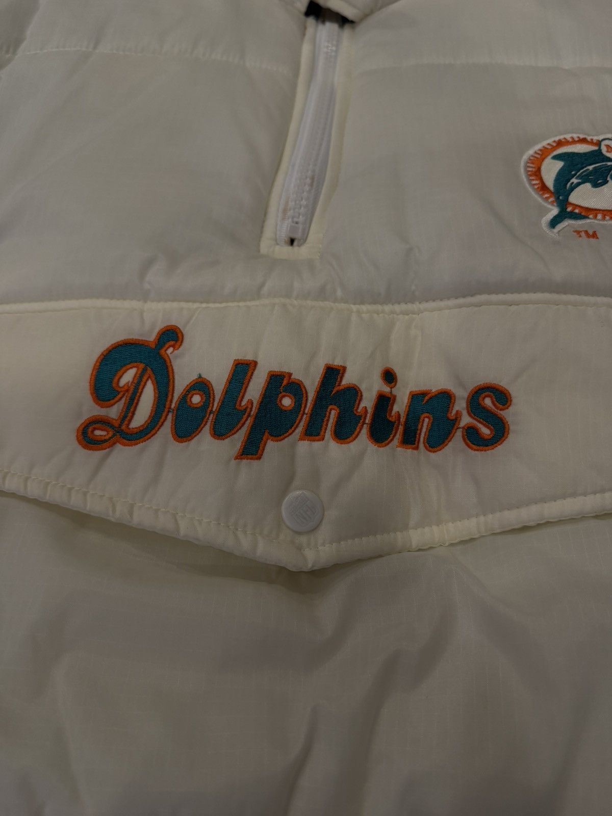 Pro Player Vintage Reversible Miami Dolphins Quarter Zip Coat Size US L / EU 52-54 / 3 - 2 Thumbnail