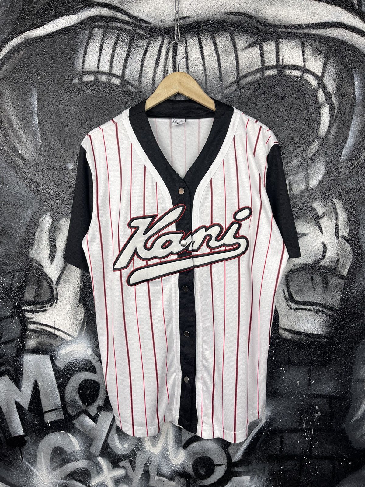Karl Kani Karl Kani Y2K Embroidered Front Logo Button Up Jersey Shirt Men’s Size Medium Size US M / EU 48-50 / 2 - 4 Thumbnail