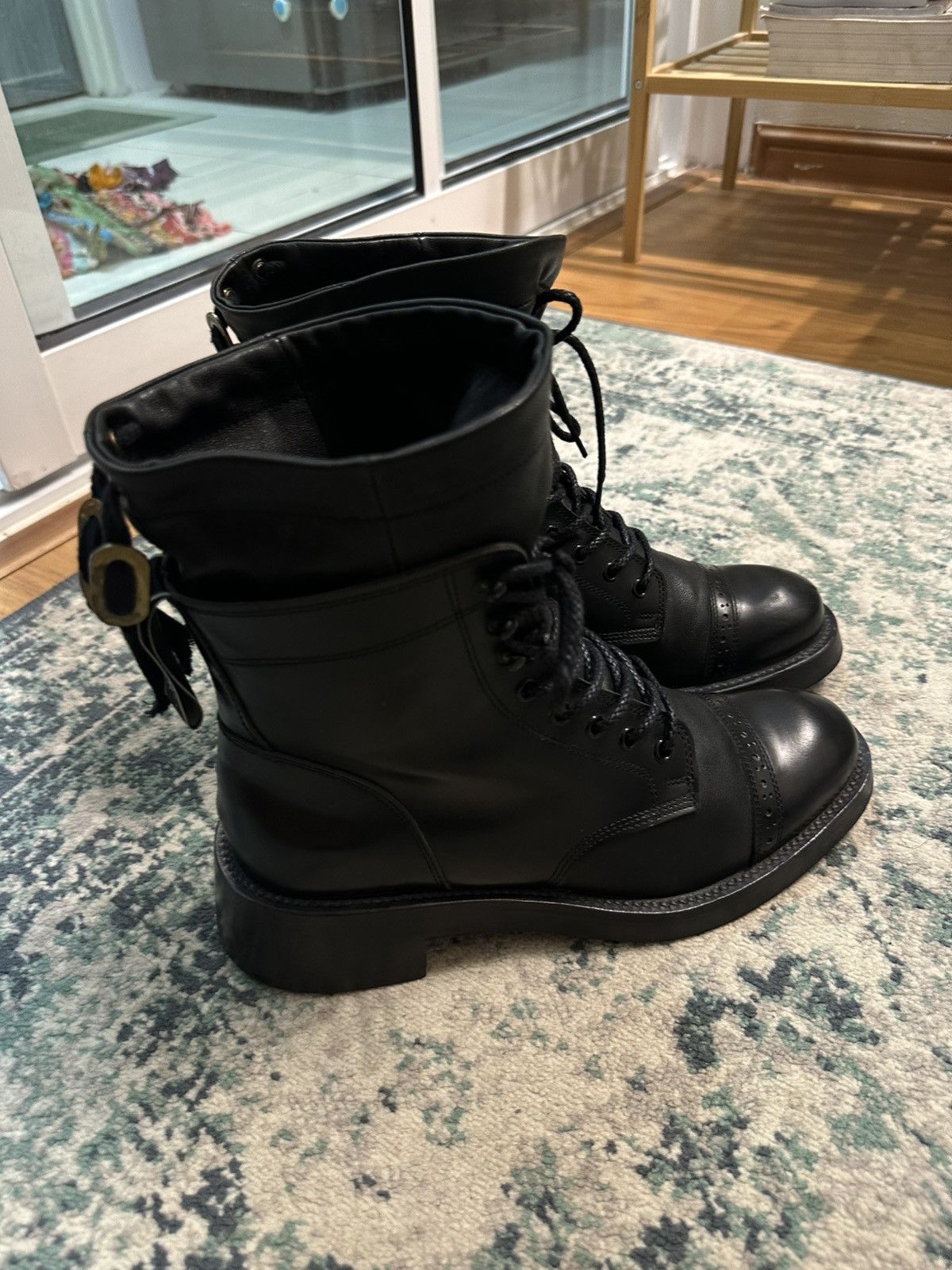 Maison MIHARA YASUHIRO Miharayasuhiro Double Layer Leather Combat Boots Size US 6 / EU 39 - 24 Thumbnail