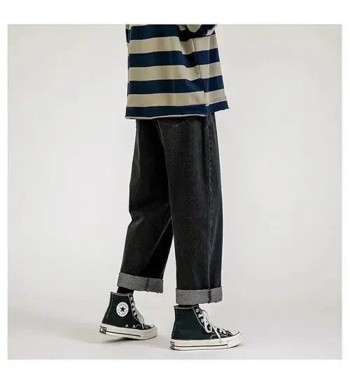 Japanese Brand Black Color Straight-leg Denim Pant Size US 29 - 3 Thumbnail