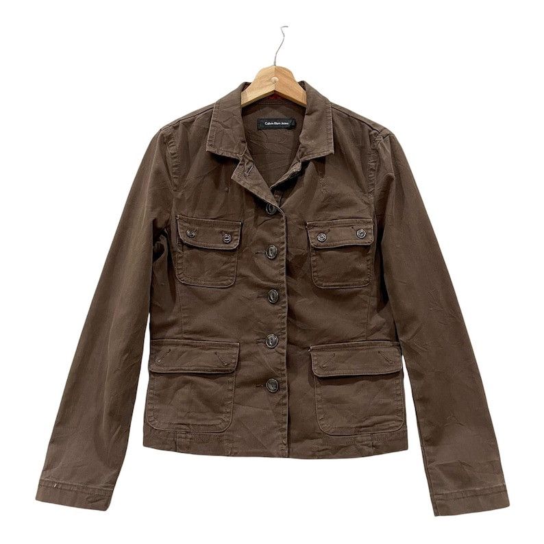 Calvin Klein × Calvin Klein 205W39NYC Calvin Klein Jeans Button Cropped Jacket Size L / US 10 / IT 46 - 1 Thumbnail