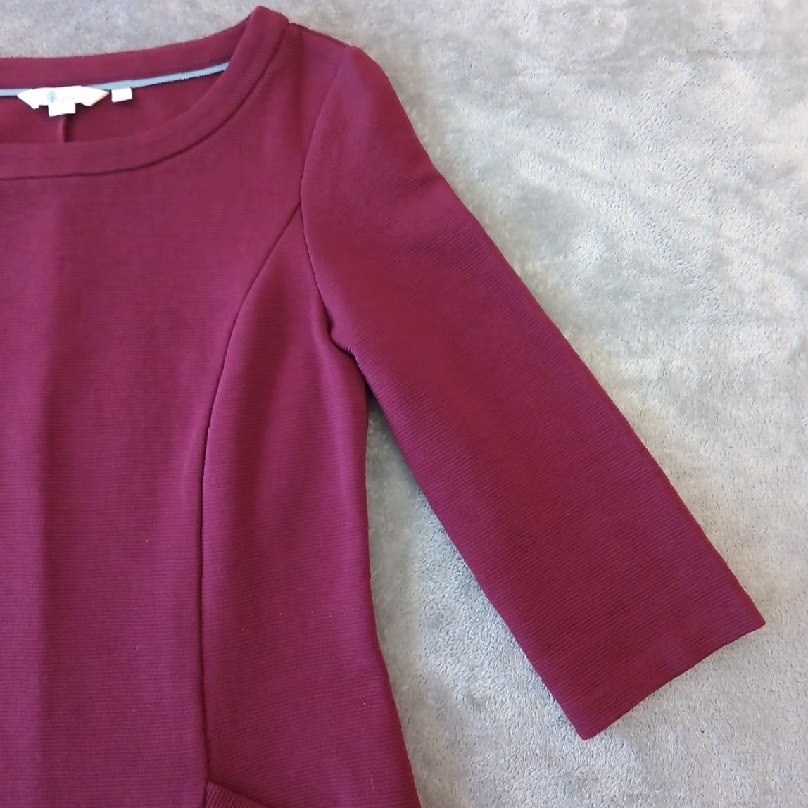 Boden Boden Sheath Dress US Size 6 Purple Striped 3/4 Sleeve Knee Length Pullover Size M / US 6-8 / IT 42-44 - 4 Thumbnail