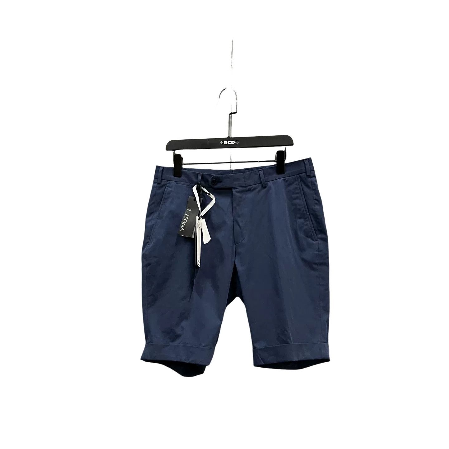 Ermenegildo Zegna Ermenegildo Zegna Navy Cotton-Cashmere Shorts US 36 Size US 36 / EU 52 - 1 Thumbnail