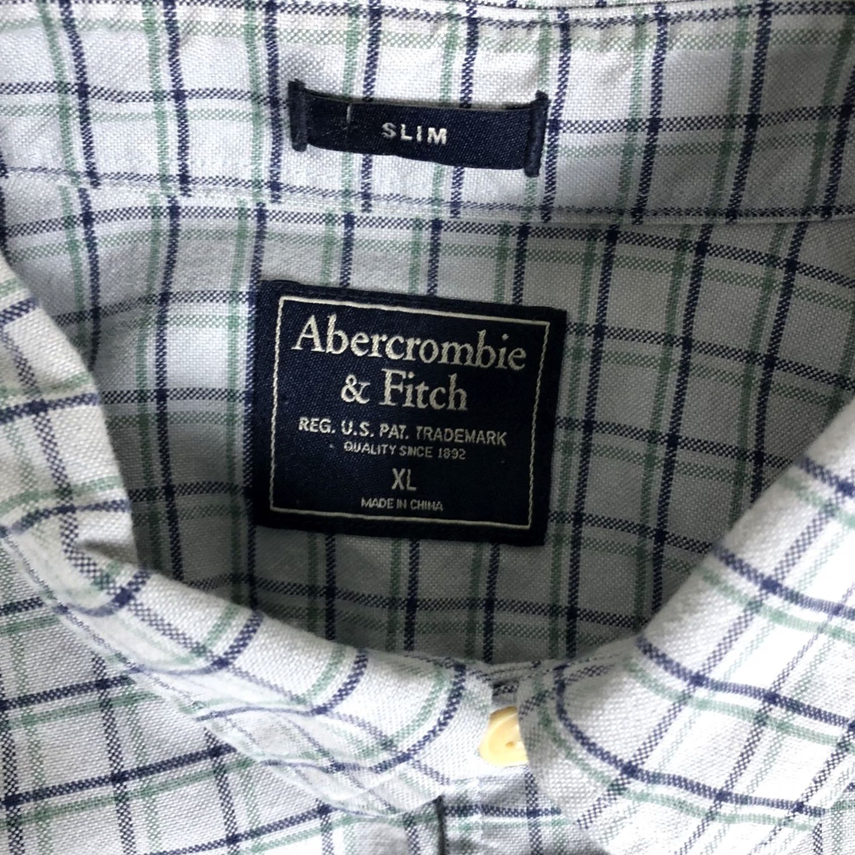 Abercrombie & Fitch Abercrombie & Fitch Slim Blue Plaid Long Sleeve Woven Shirt XL G29 Mens Button-Up Shirt Size US XL / EU 56 / 4 - 4 Thumbnail
