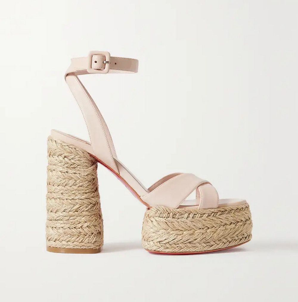 Christian Louboutin CHRISTIAN LOUBOUTIN Super Mariza nude leather sandals Size US 10 / IT 40 - 1 Thumbnail