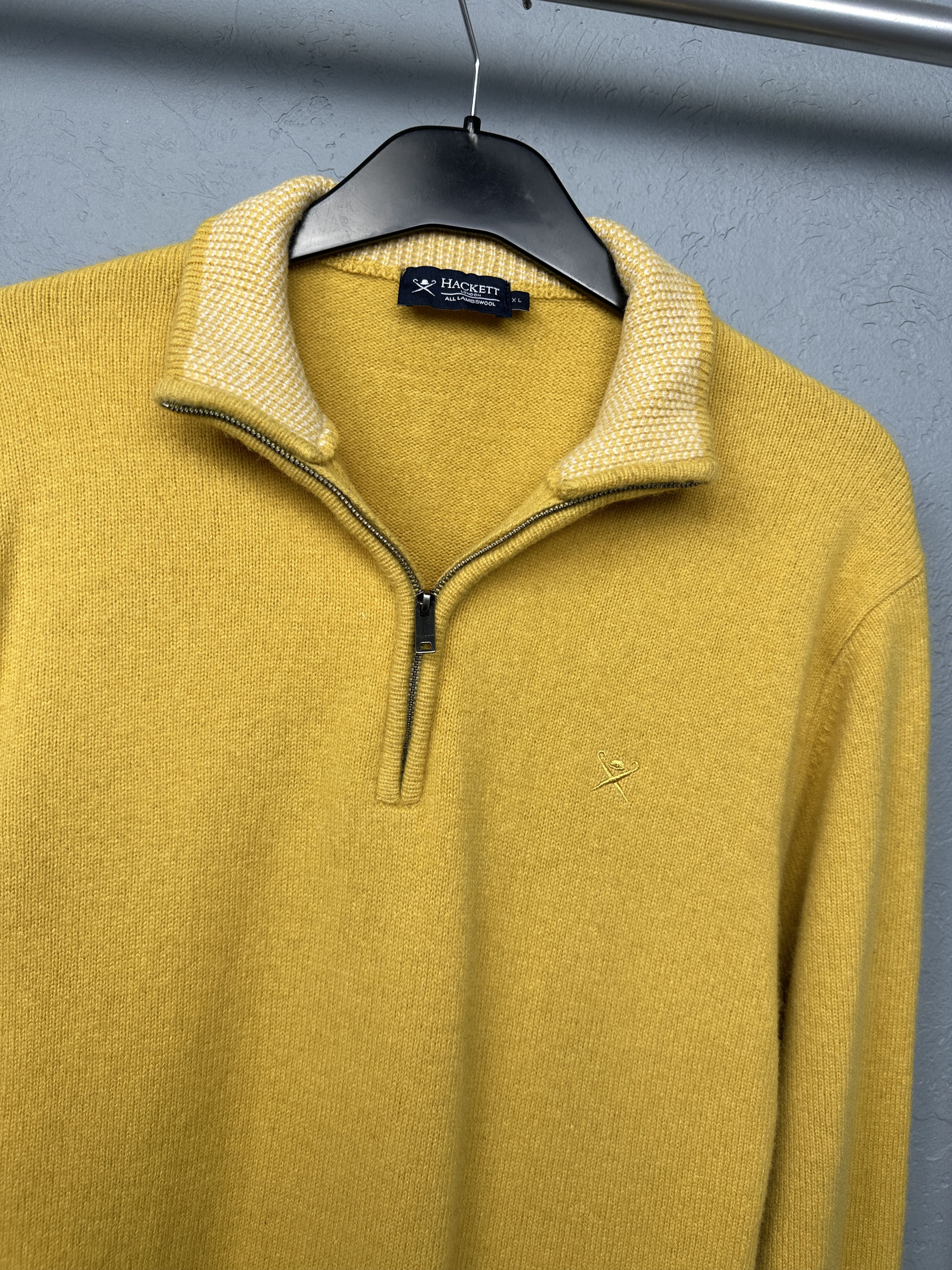 Hackett Hackett Mens 1\4 Zip Wool Knit Sweater Size US XL / EU 56 / 4 - 2 Thumbnail