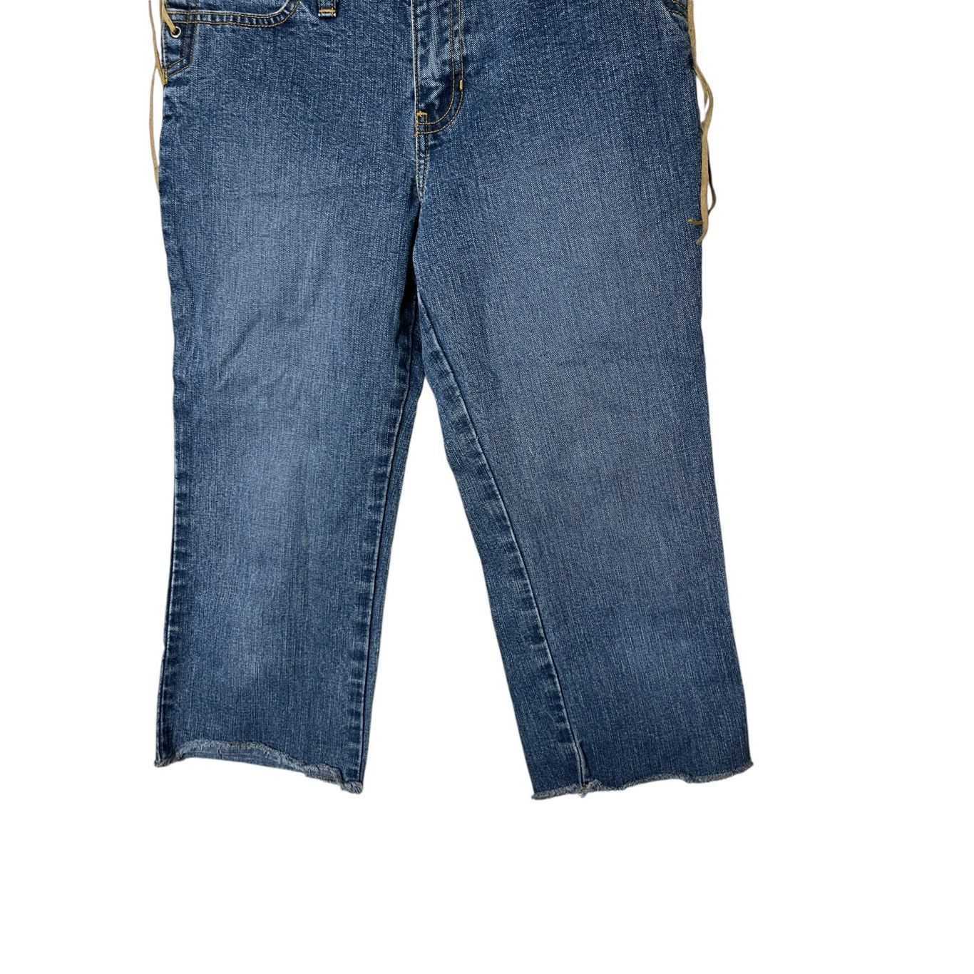 Abercrombie & Fitch Vintage Abercrombie & Fitch Y2K Lace Up Capri Jeans Size 27" / US 4 / IT 40 - 3 Thumbnail