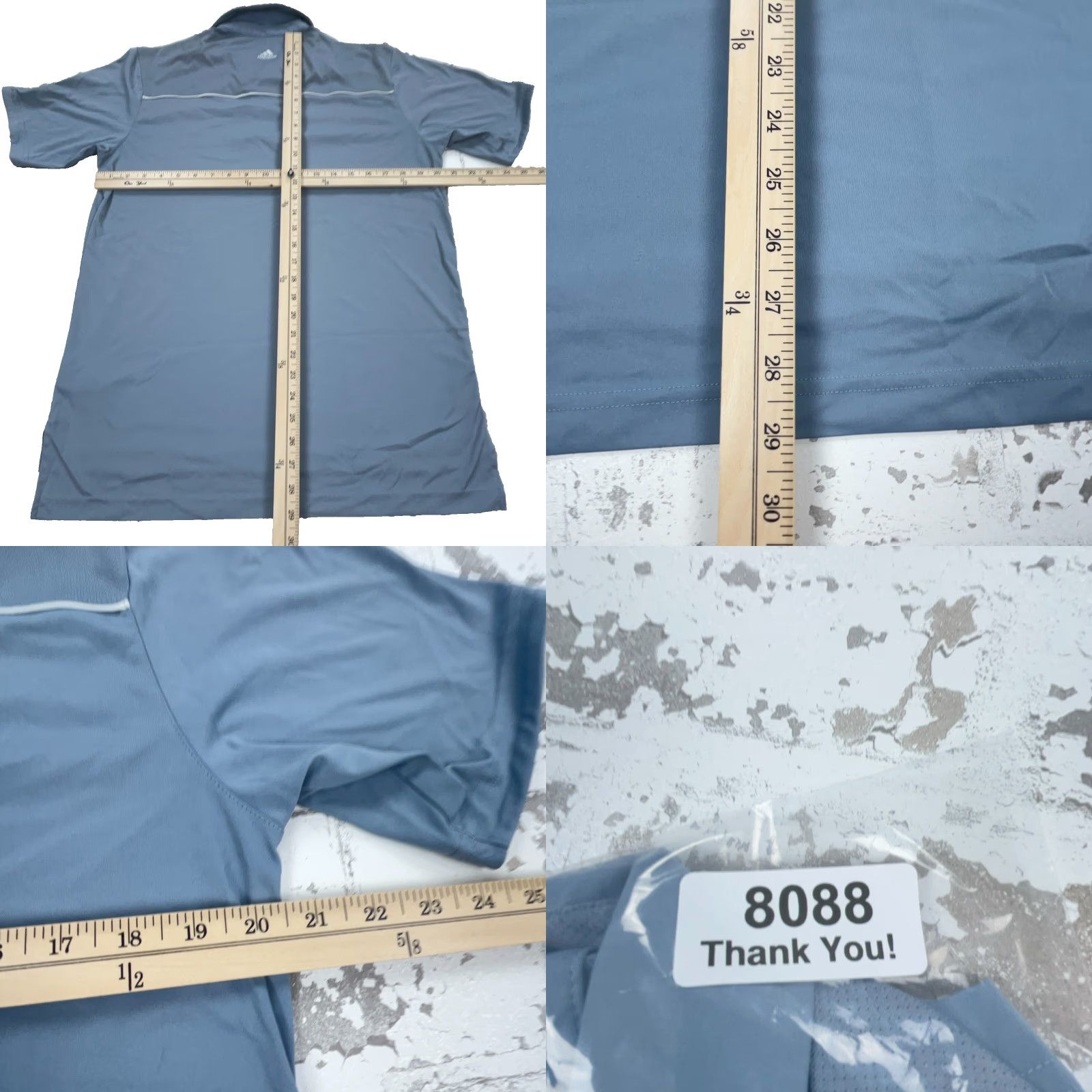 Adidas Adidas Polo Shirt Men Medium Blue Gray Performance Golf Clima Cool Size US M / EU 48-50 / 2 - 8 Thumbnail