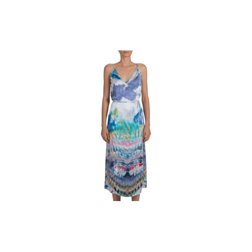 image of Amiri Multi Tie Dye Wrap Tank Dress Size 42, Women's