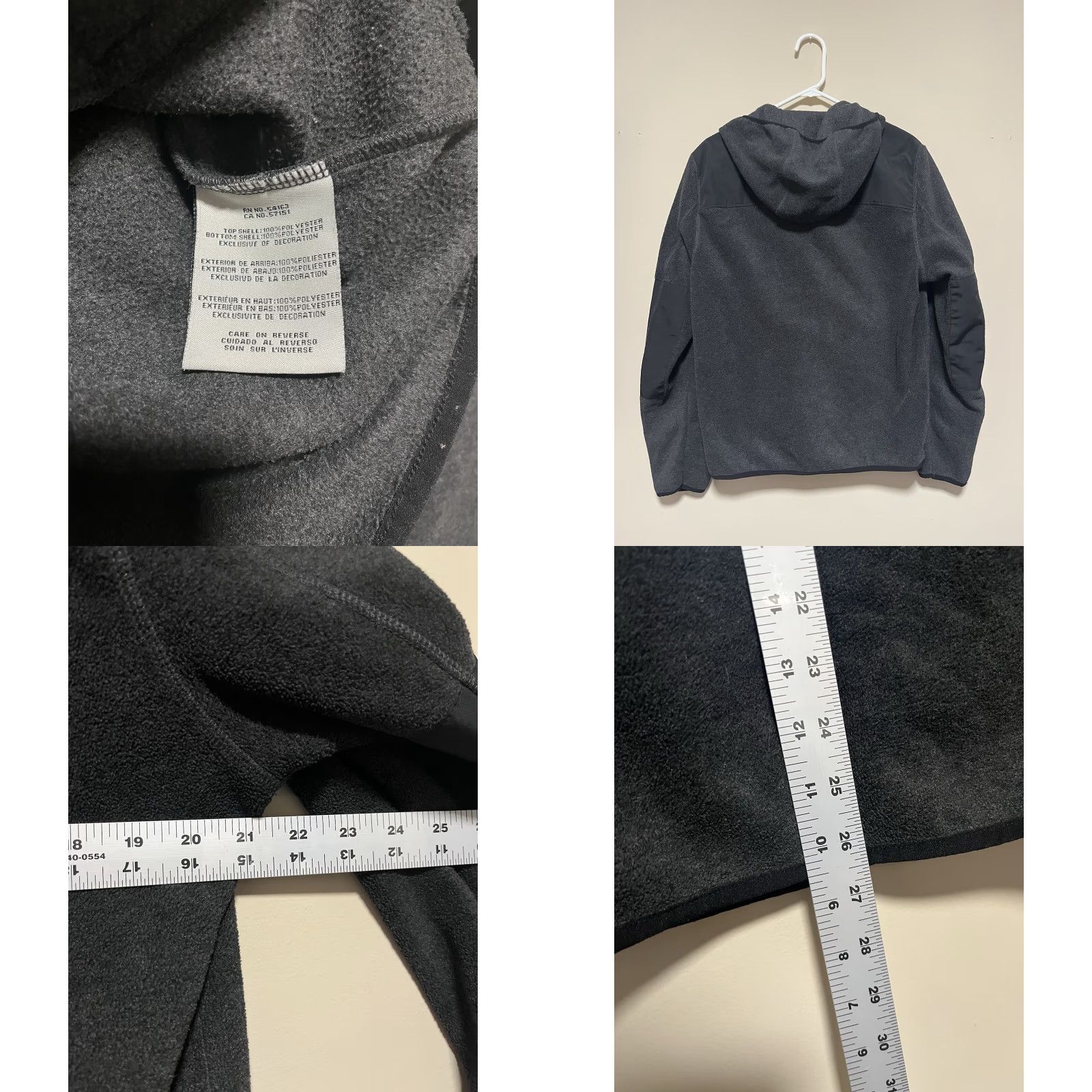 Levi's Levi's Jacket Black Fleece Utility Coat Full Zip Hooded Pockets Mens Medium Size US M / EU 48-50 / 2 - 8 Thumbnail