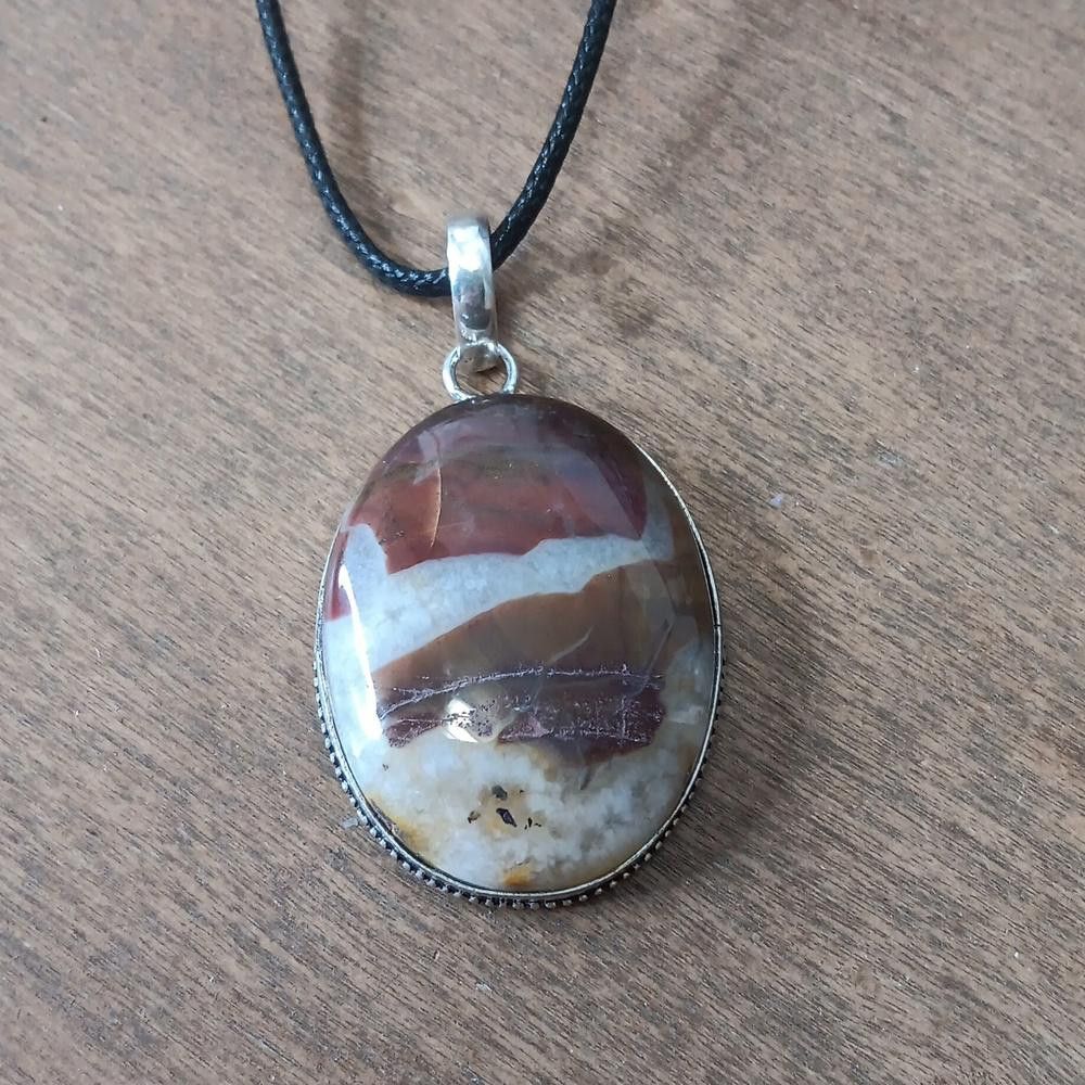 Designer Septarian gemstone pendant necklace Size ONE SIZE - 1 Thumbnail