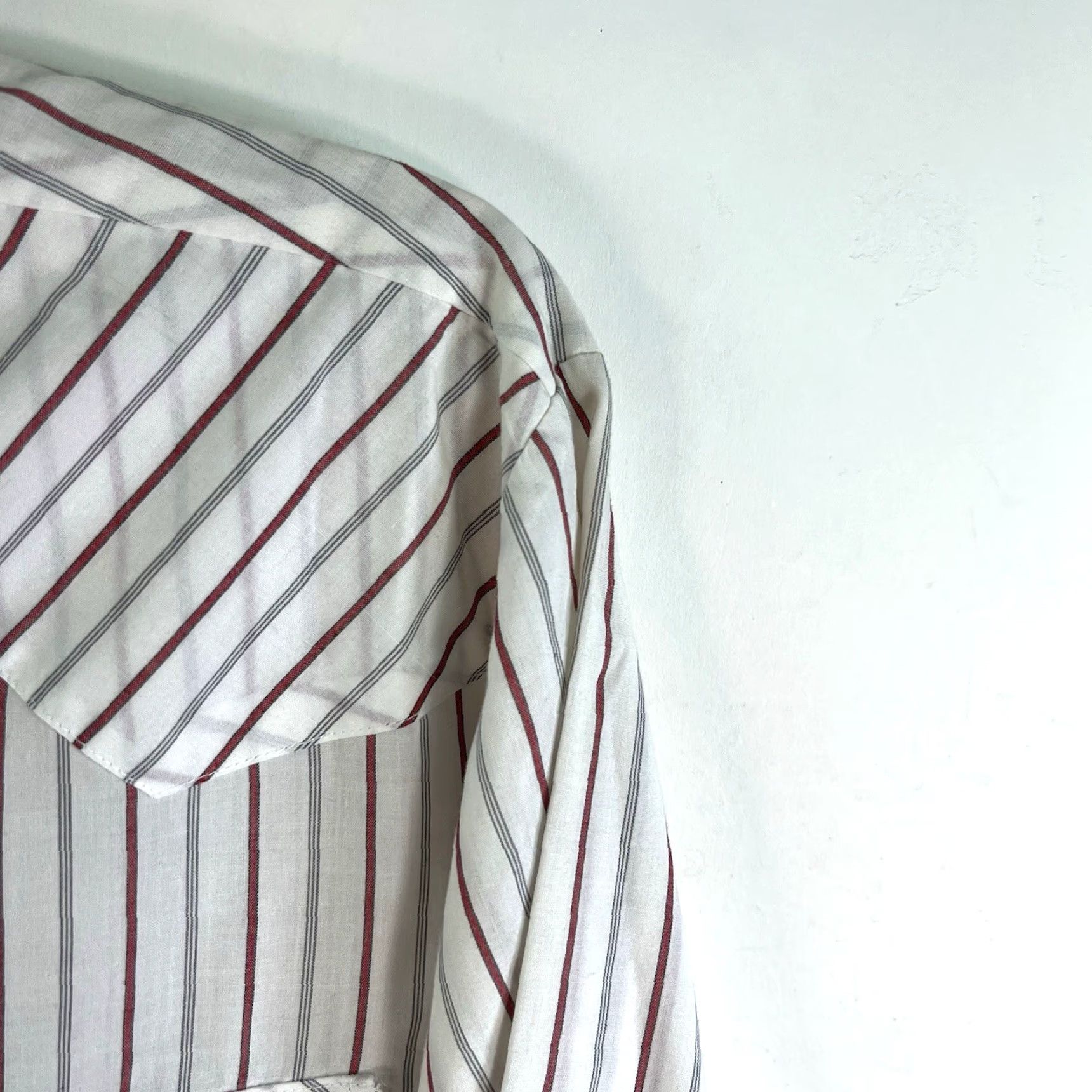 Wrangler VINTAGE Wrangler Western Pearlsnap Striped Shirt Mens L Long Sleeve Size US L / EU 52-54 / 3 - 2 Thumbnail