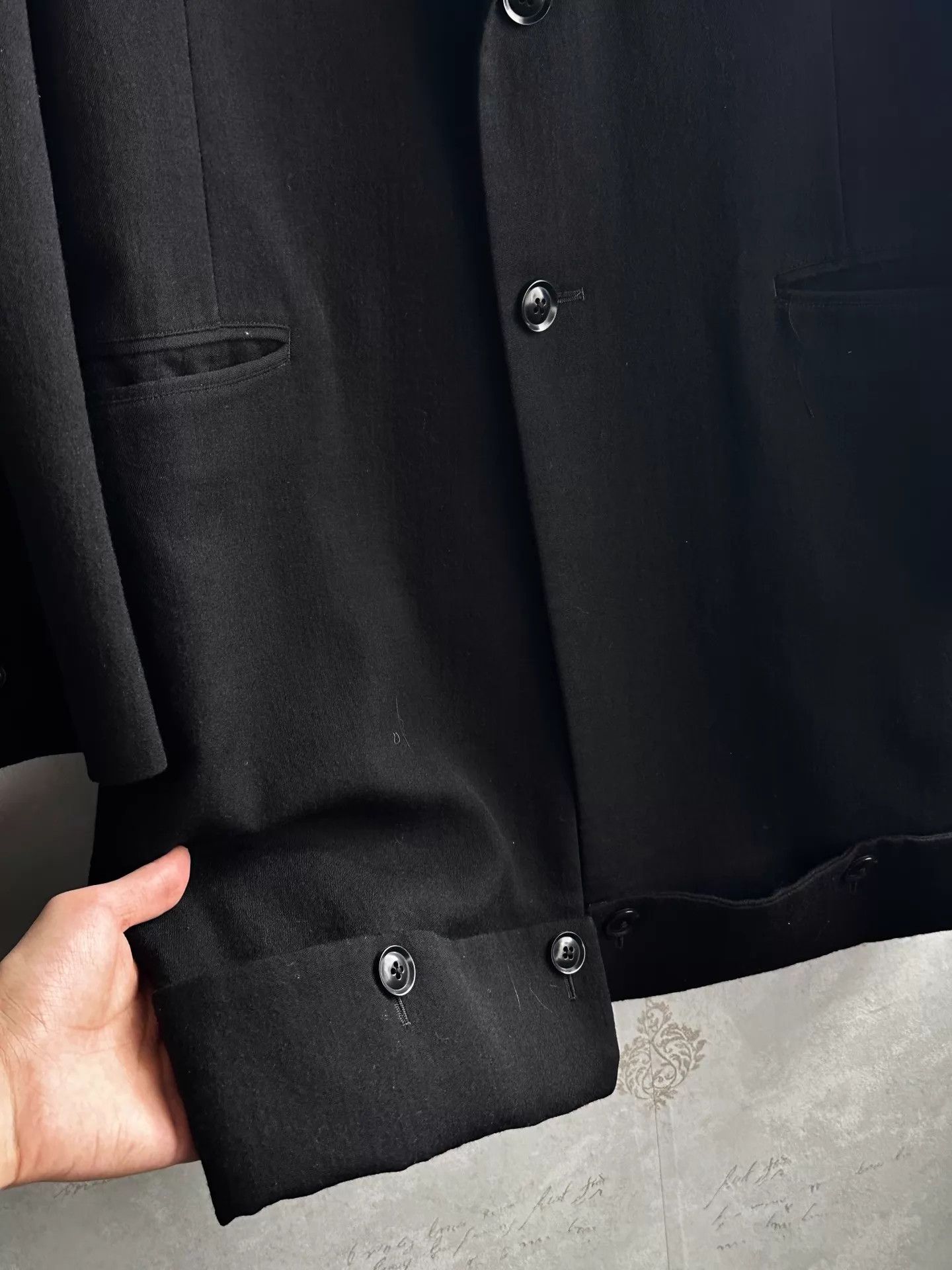 Yohji Yamamoto Yohji Yamamoto Pour Homme Foldable Hem Coat Size 1 Size US S / EU 44-46 / 1 - 4 Thumbnail