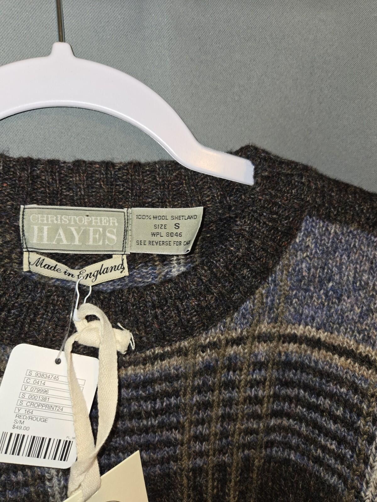 Other Christopher Hayes Vintage Cropped Plaid Sweater Wool Small Size S / US 4 / IT 40 - 3 Thumbnail