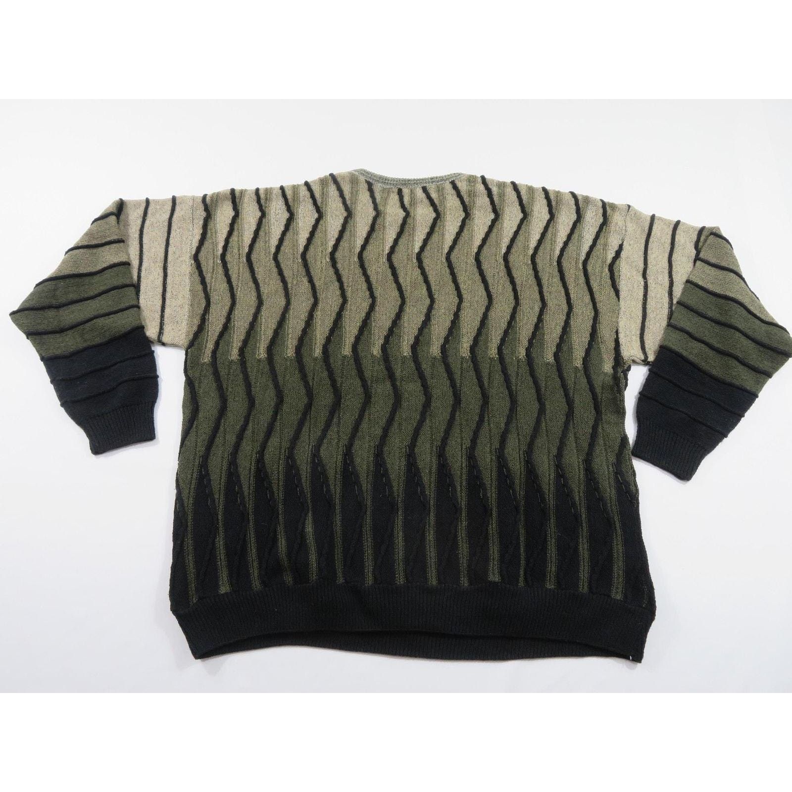 Northern Isles Northern Isles Sweater Geometric Black Gray Sz 1XB Size US XL / EU 56 / 4 - 2 Thumbnail