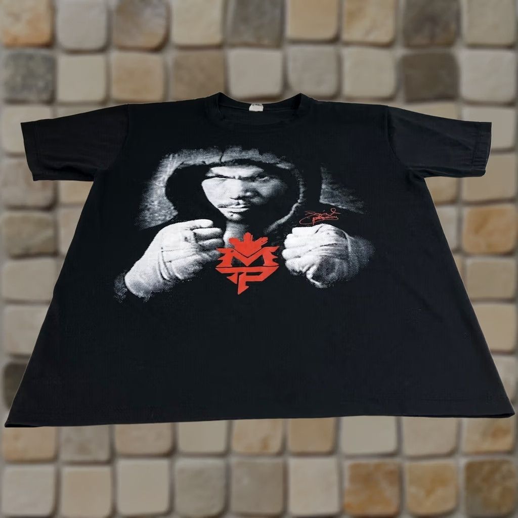 Vintage Manny Pacquiao Men's Vintage T-Shirt Boxing Sz S Black Crew Neck Short Sleeve Graphic Print Sports Shirt Mens Size US S / EU 44-46 / 1 - 1 Thumbnail