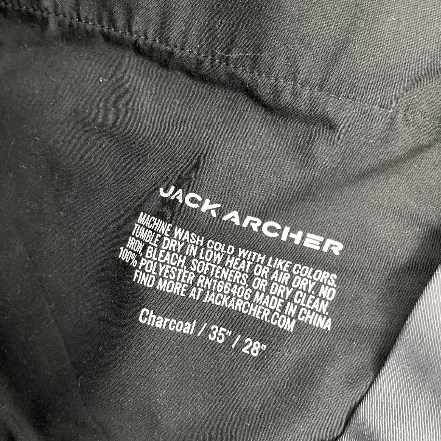 Vintage Jack Archer Jetsetter Tech Chino Pants Mens 35 x 27 Gray Slim Tapered 5-Pocket Business Travel Golf Pants Size US 35 - 2 Thumbnail