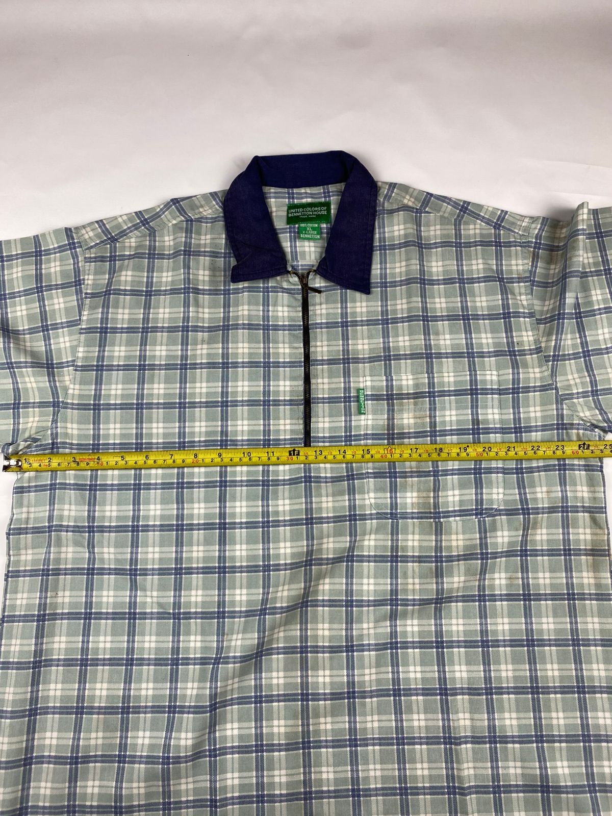 Benetton Vintage Benetton Plan Half Zip Shirt Size US XL / EU 56 / 4 - 7 Thumbnail