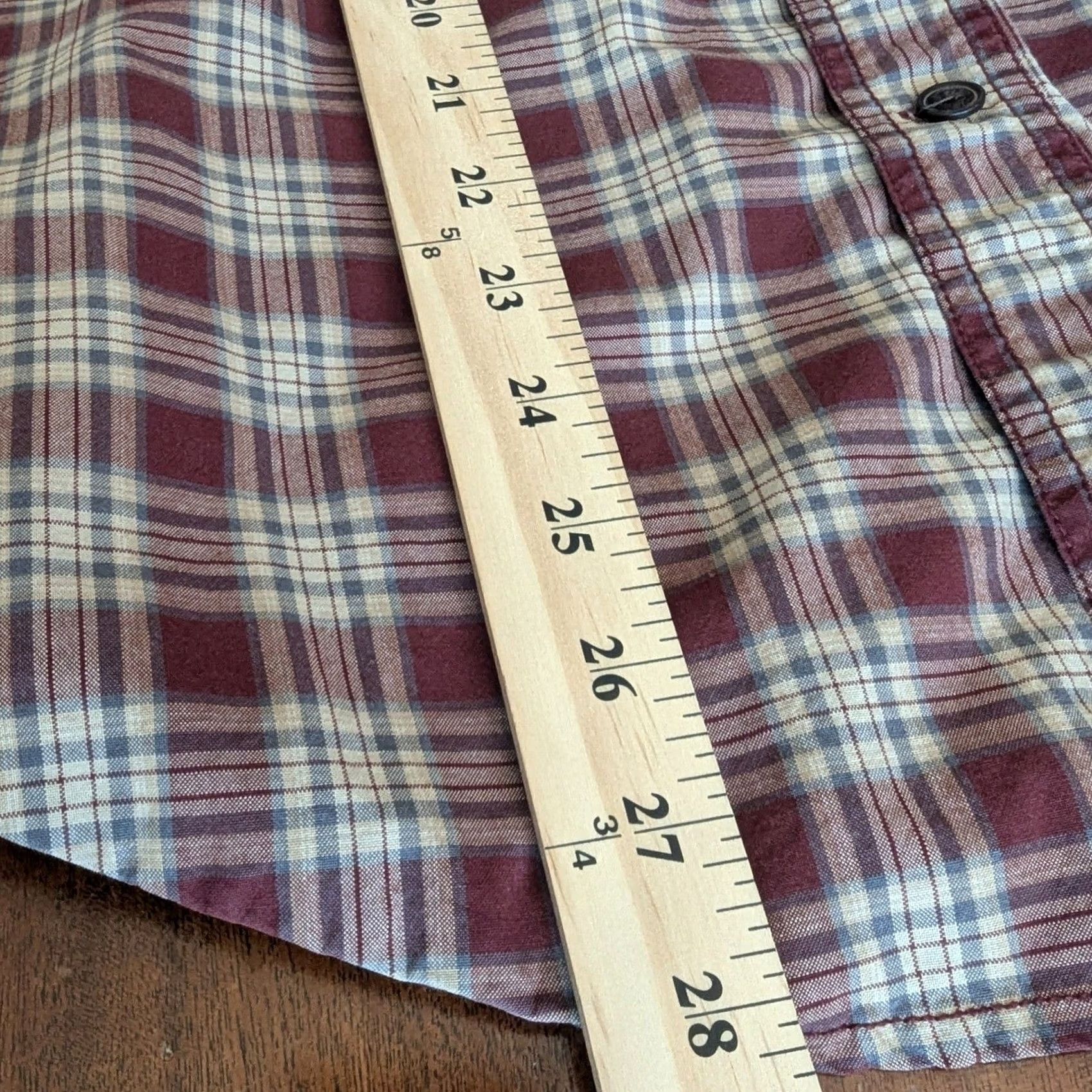 Alife Outdoor Life Plaid Shirt Mens M Red Tan 100% Cotton Button-Up Long Sleeve Collared Wool? actually cotton Size US M / EU 48-50 / 2 - 6 Thumbnail