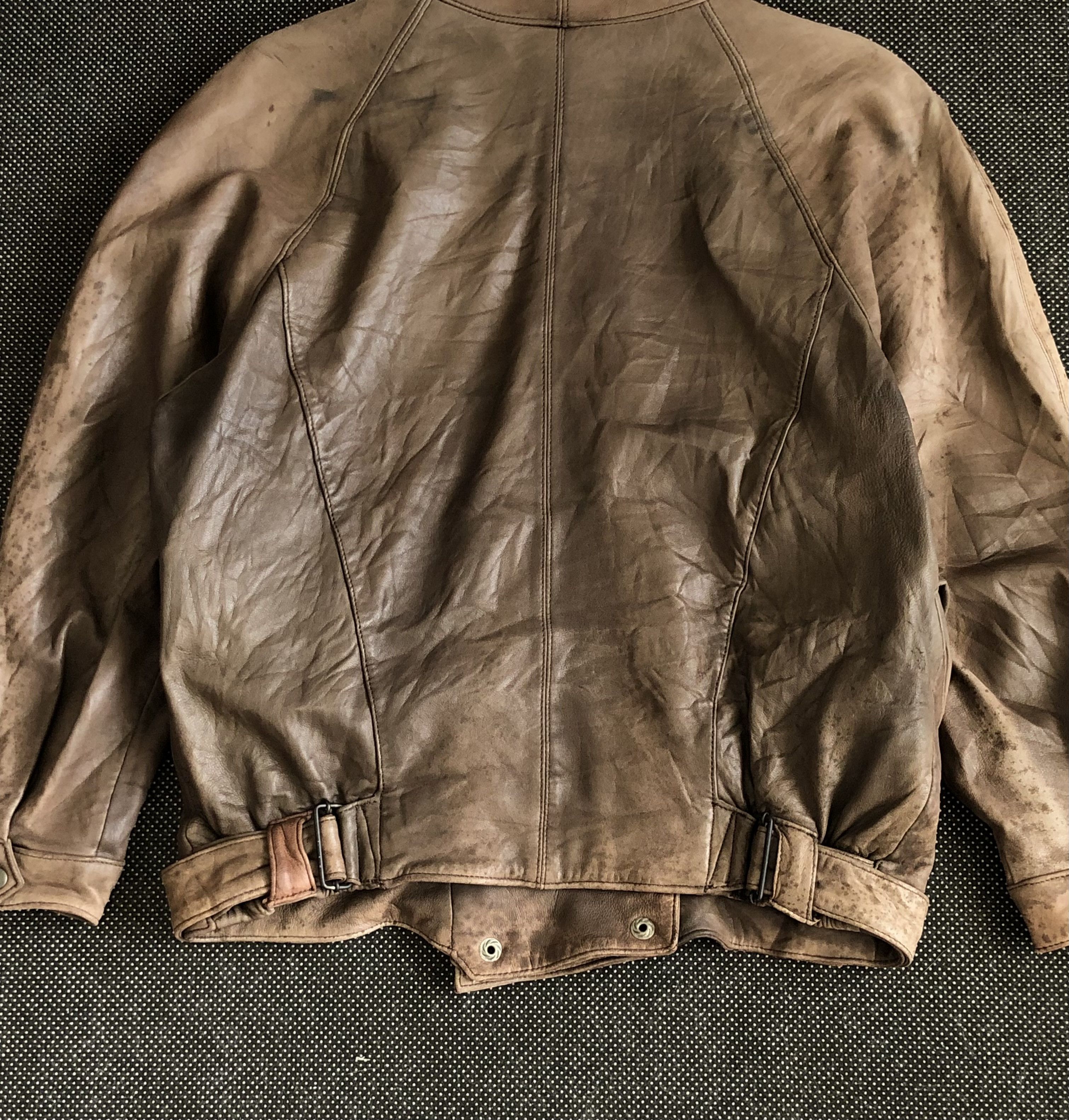 Japanese Brand VINTAGE 80’S HARAJUKU MOTHER LAMBSKIN BELTED BLOUSON JACKET Size M / US 6-8 / IT 42-44 - 10 Thumbnail