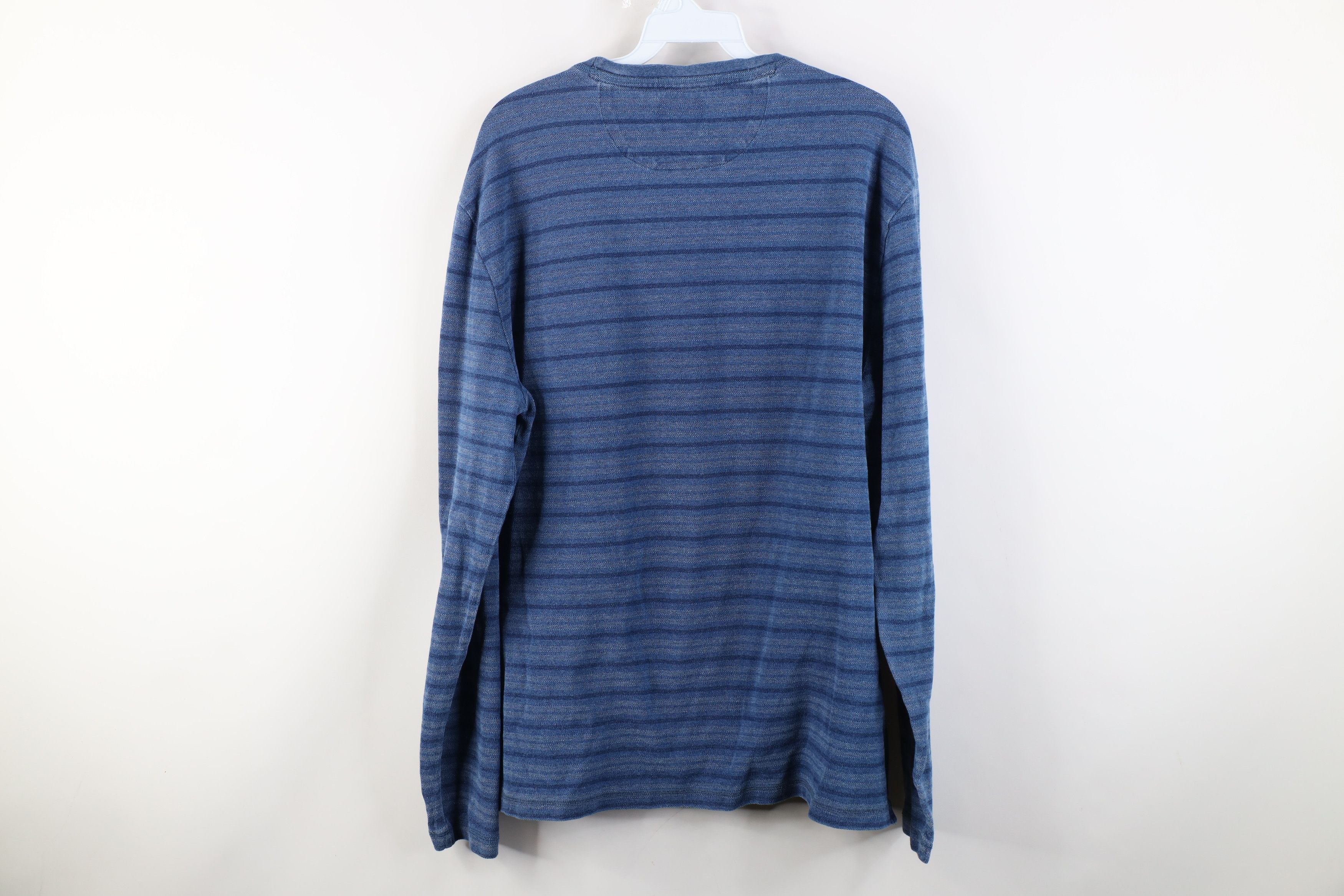 johnnie-O Johnnie O Hanging Thermal Knit Striped Long Sleeve T-Shirt Size US L / EU 52-54 / 3 - 10 Thumbnail