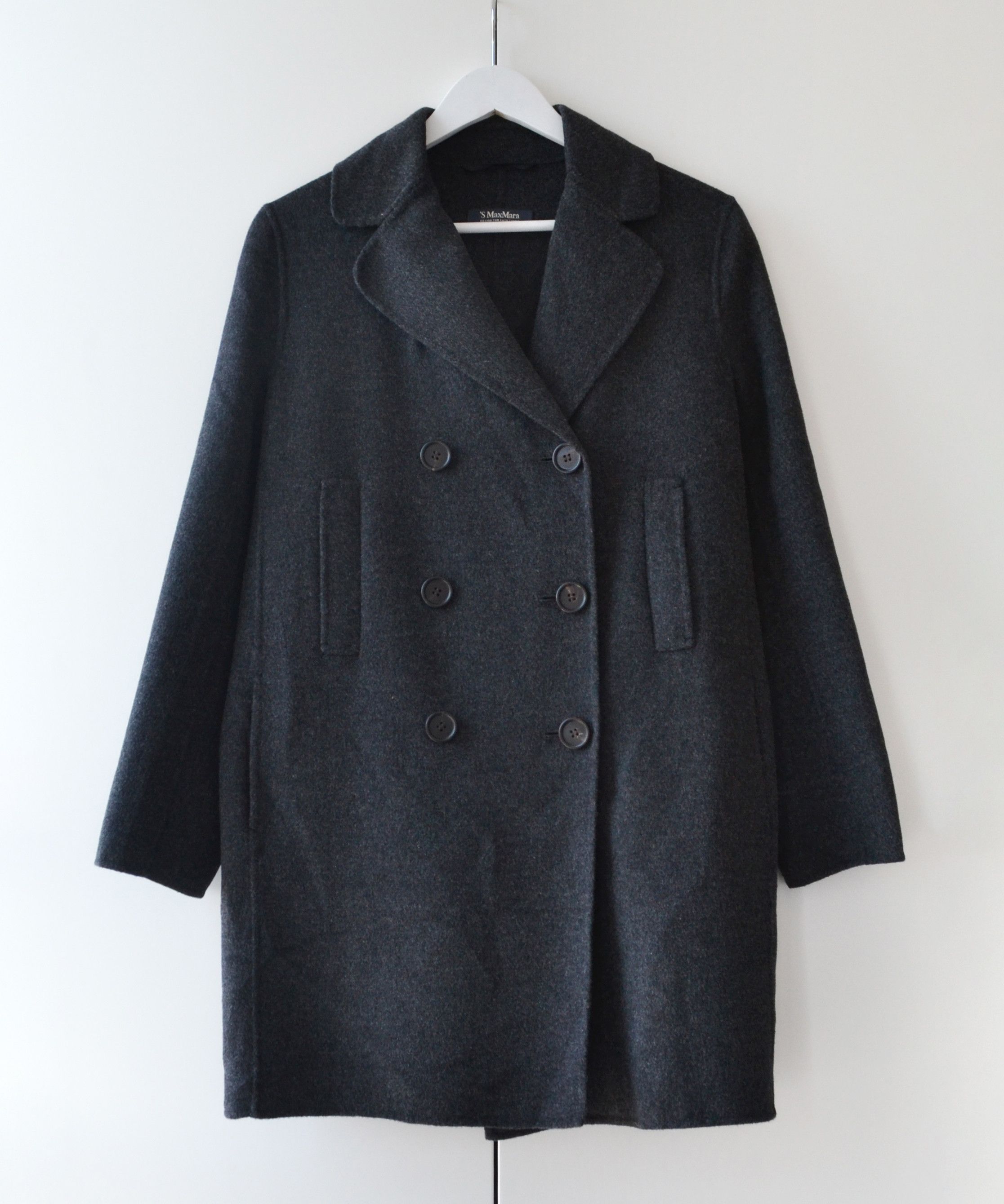Max Mara Max Mara Coat Jacket Angora Wool Overcoat Silk Grey Size M / US 6-8 / IT 42-44 - 1 Thumbnail