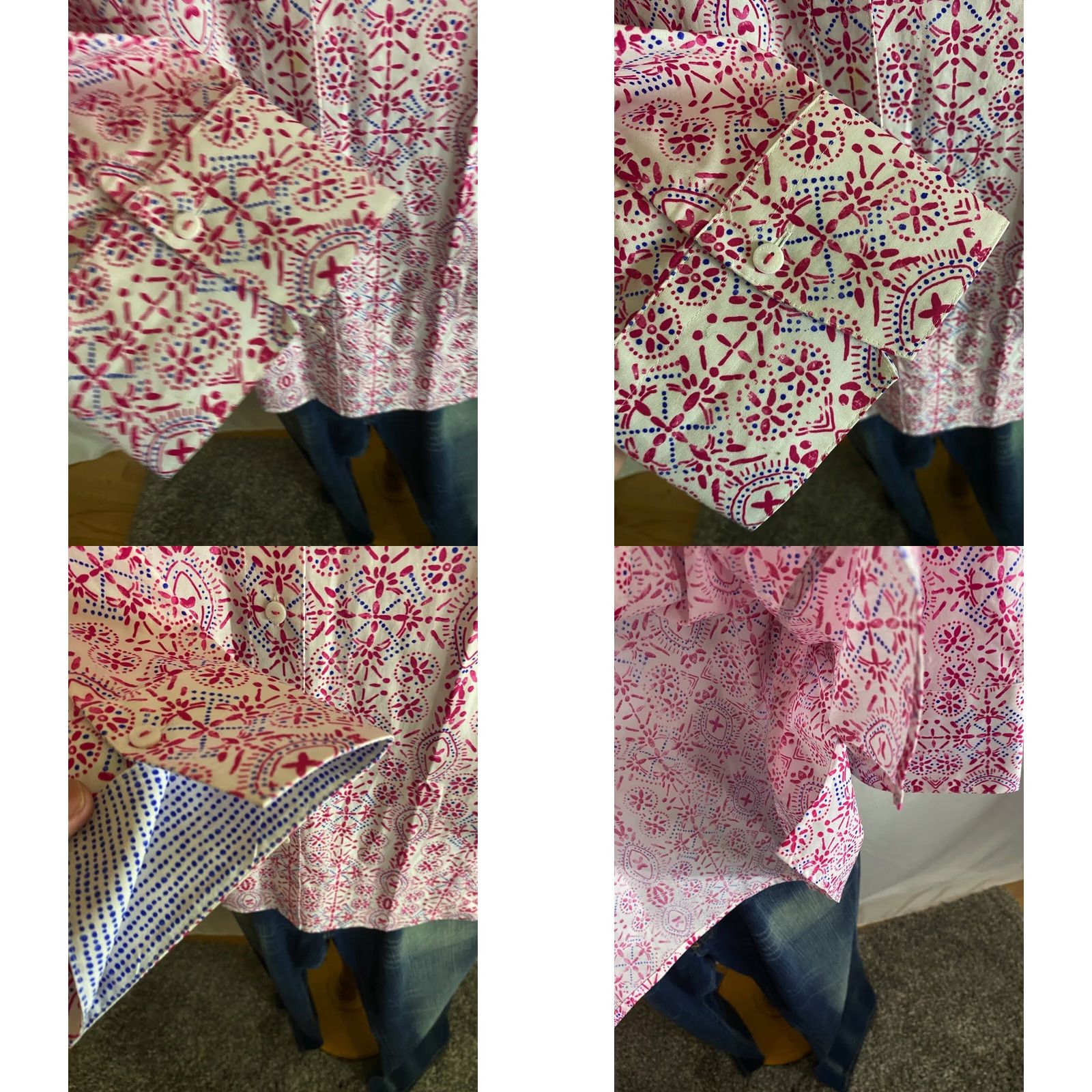 Vintage FoxCroft NYC Pink Artwork LONG SLEEVE SHIRT Large L WOMENS Size L / US 10 / IT 46 - 8 Thumbnail