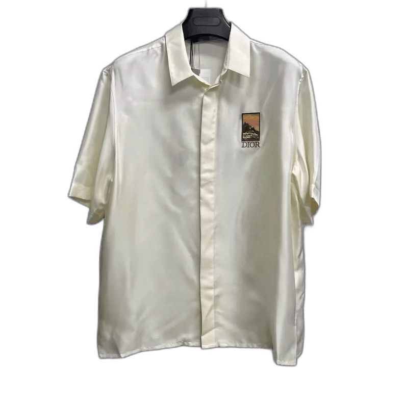 Dior Casual Short Sleeve Shirt with Embroidery
