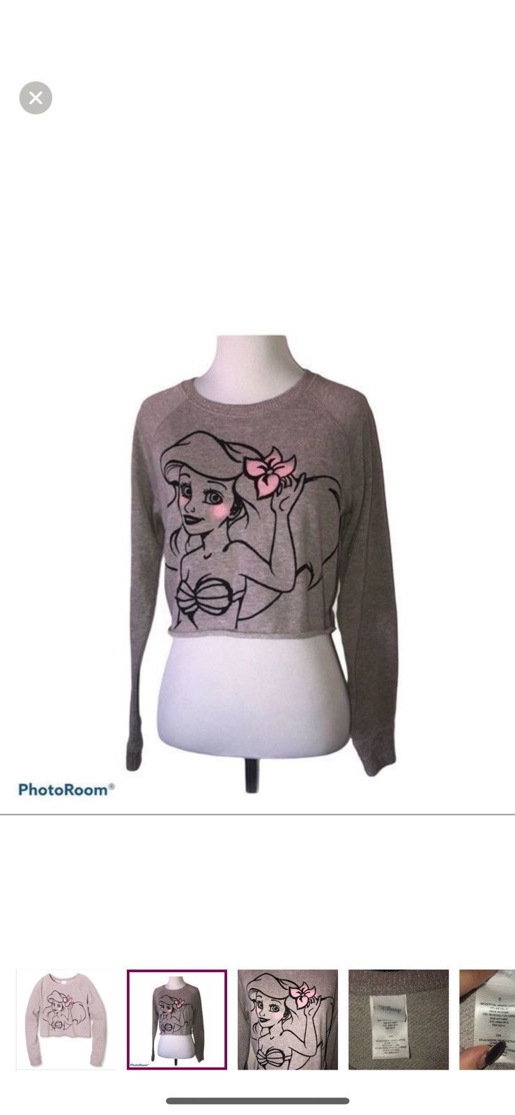 Disney Disney small Ariel little mermaid cropped sweatshirt Size S / US 4 / IT 40 - 1 Thumbnail