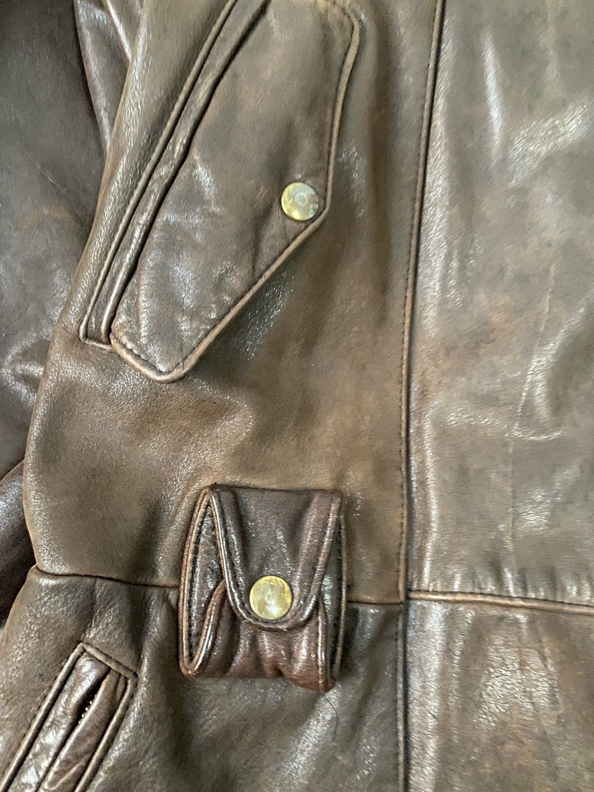 Vintage Vintage biker leather jacket Size US L / EU 52-54 / 3 - 4 Thumbnail