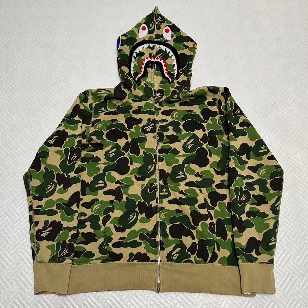 Bape ABC CAMO SHARK FULL ZIP HOODIE Size US XL / EU 56 / 4 - 1 Thumbnail