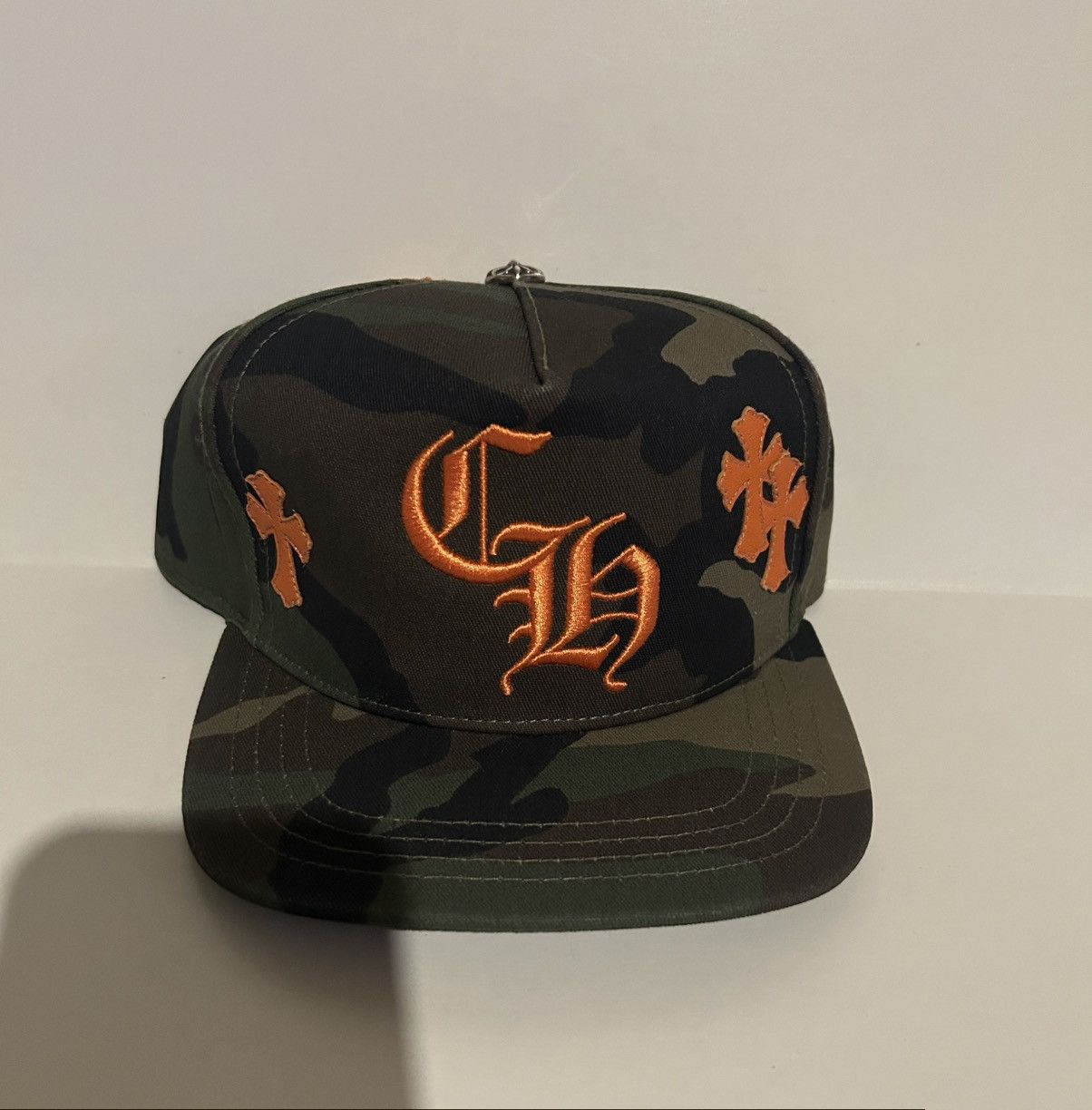 Chrome Hearts Chrome Hearts Camo CH Cemetery Cross Patch Baseball Hat Size ONE SIZE - 1 Thumbnail