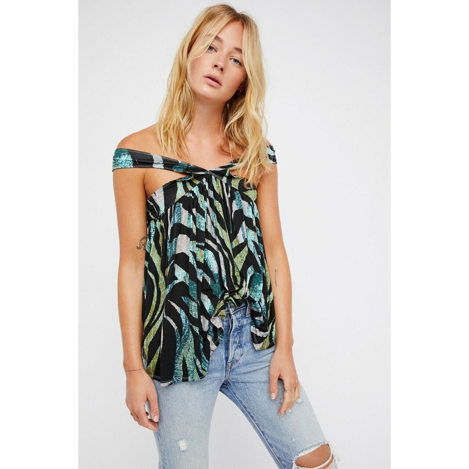 Free People New FREE PEOPLE We The Free Babydoll Milly Tank Top $68 XS Size XS / US 0-2 / IT 36-38 - 1 Thumbnail
