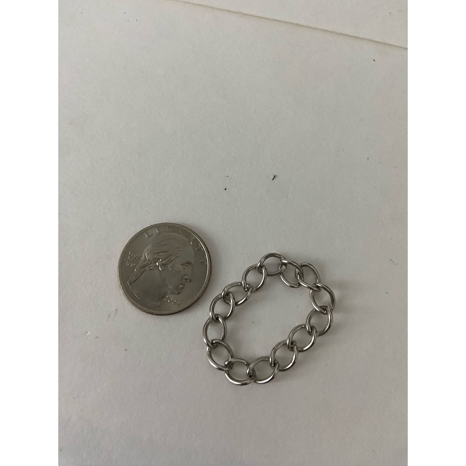 Handmade Upcycled chain ring size 15 Size ONE SIZE - 2 Thumbnail