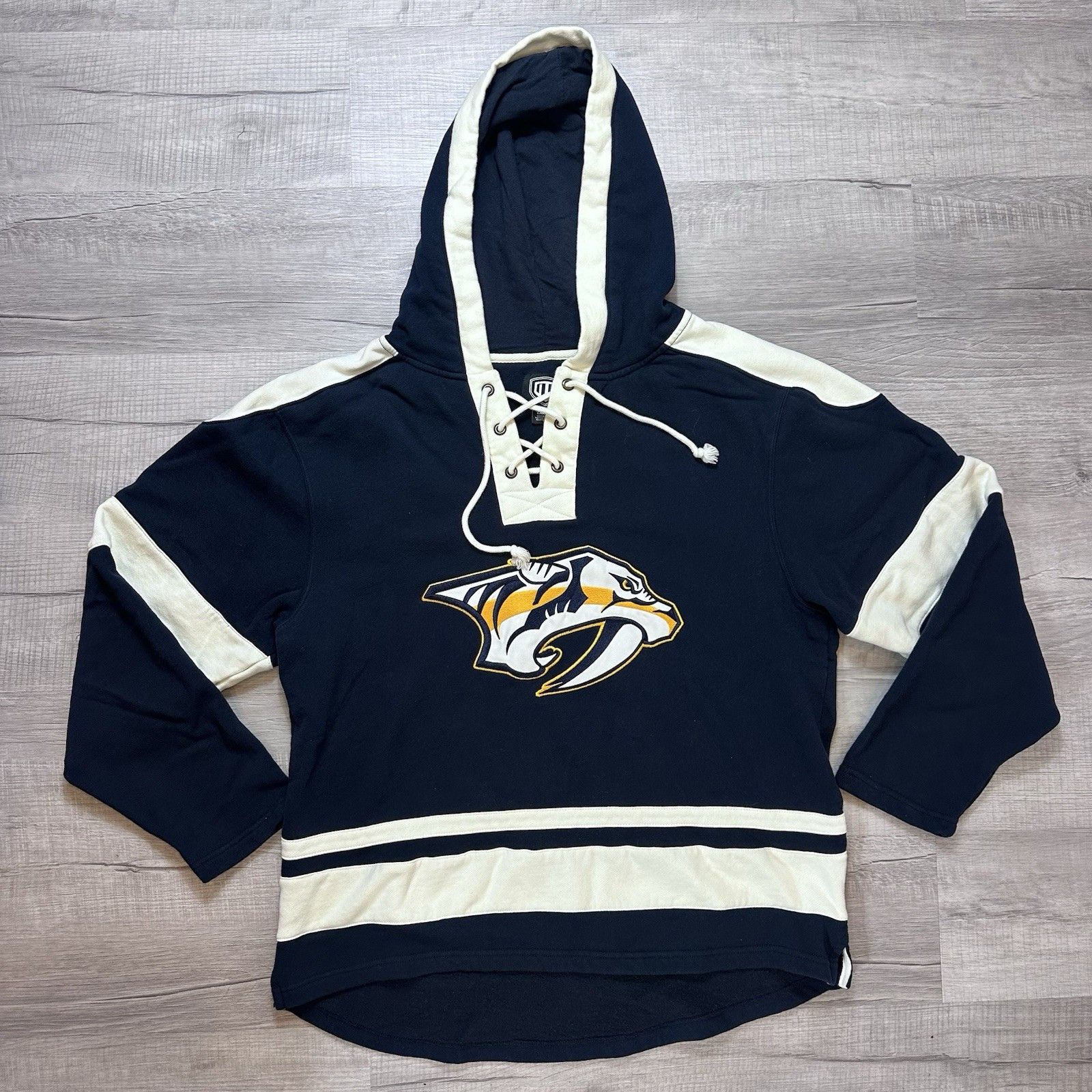 NHL Nashville Predators Hoodie Lace Pullover Sweatshirt Large Size US L / EU 52-54 / 3 - 1 Thumbnail