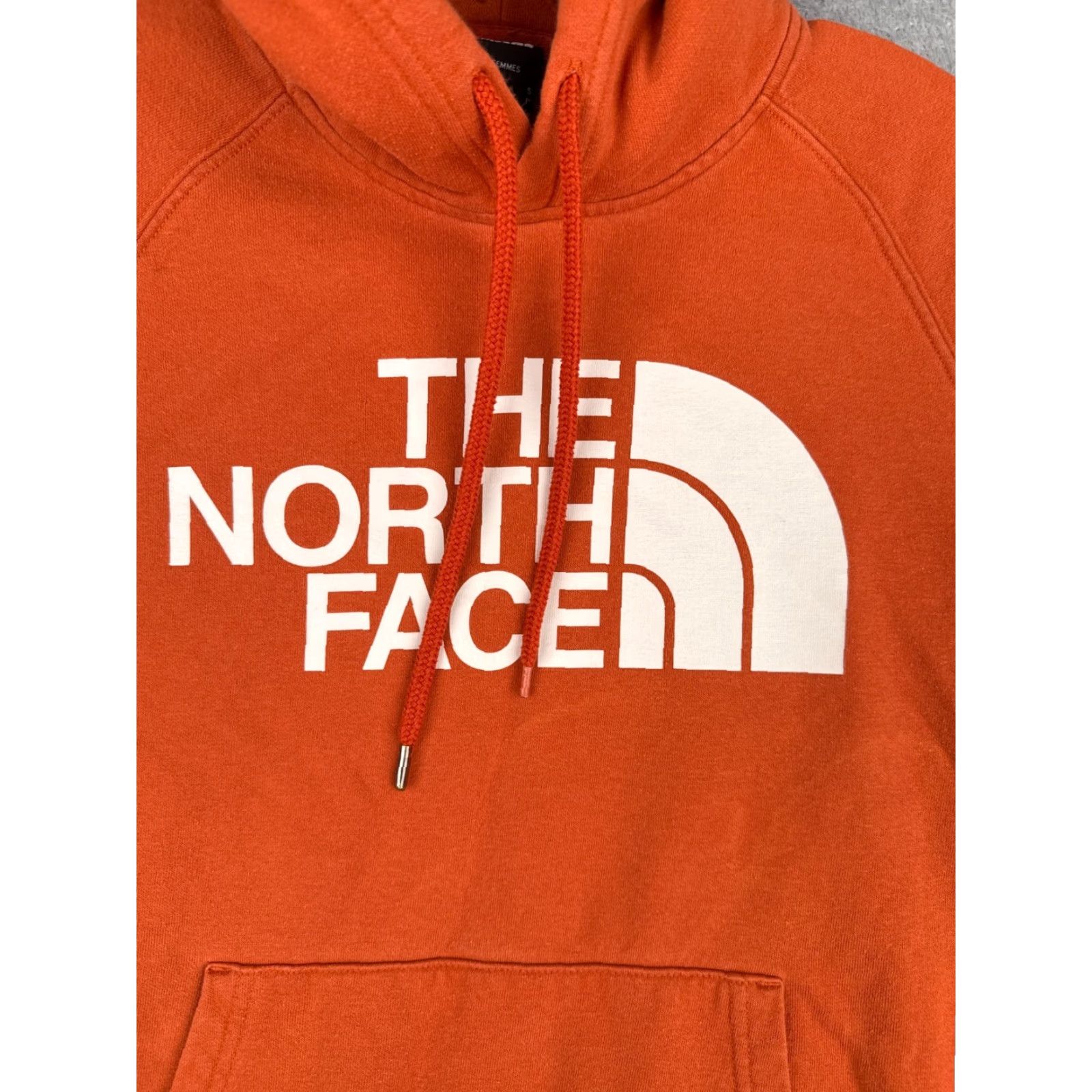 The North Face The North Face Womens Hoodie S Orange Pocket Pullover Cotton Blend Logo Size S / US 4 / IT 40 - 6 Thumbnail