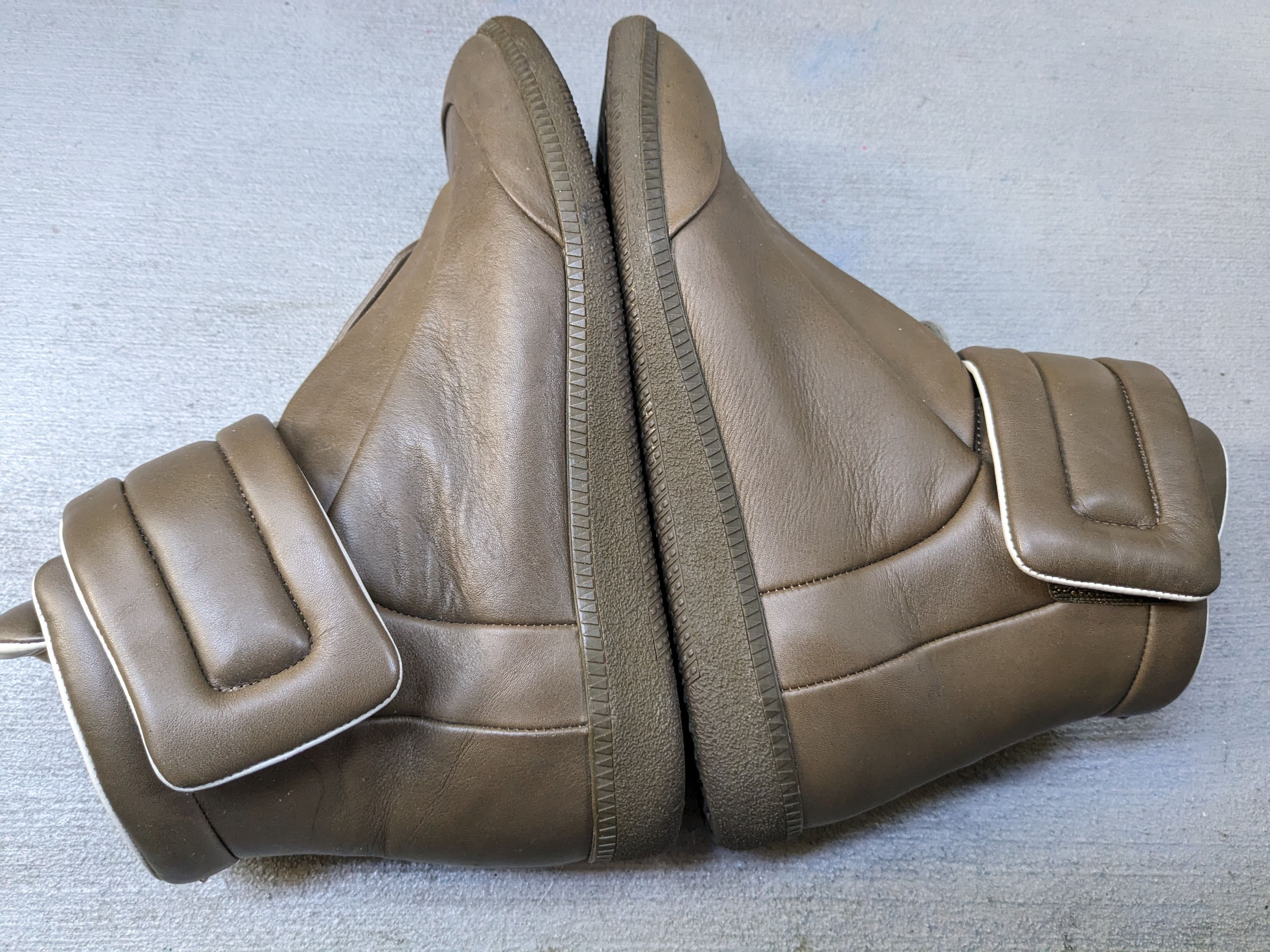 Maison Margiela Maison Margiela Future 9 Olive Green Leather High Tops Size US 9 / EU 42 - 10 Thumbnail
