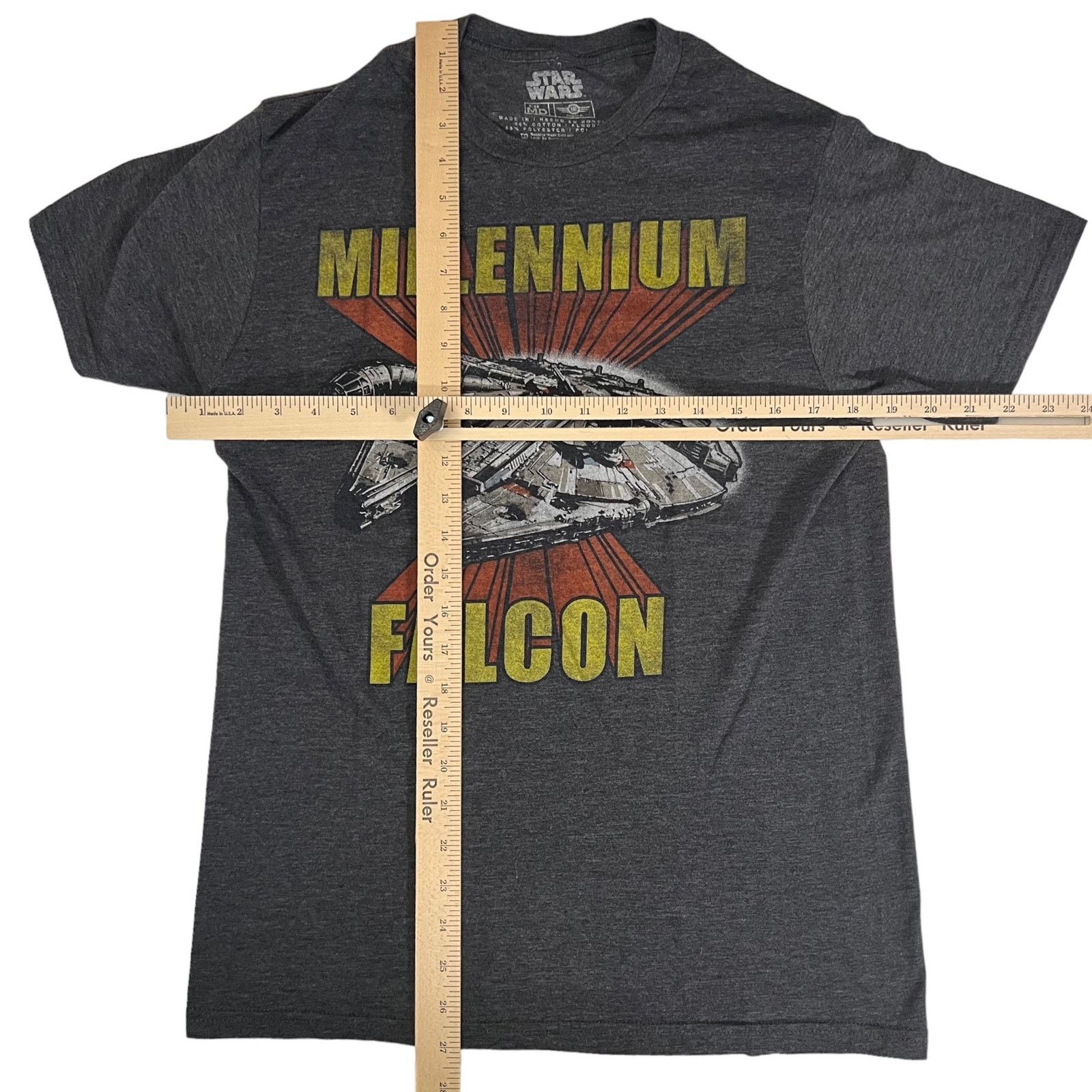Star Wars Star Wars Millennium Falcon T-Shirt Gray Medium Graphic Tee Size US M / EU 48-50 / 2 - 10 Thumbnail