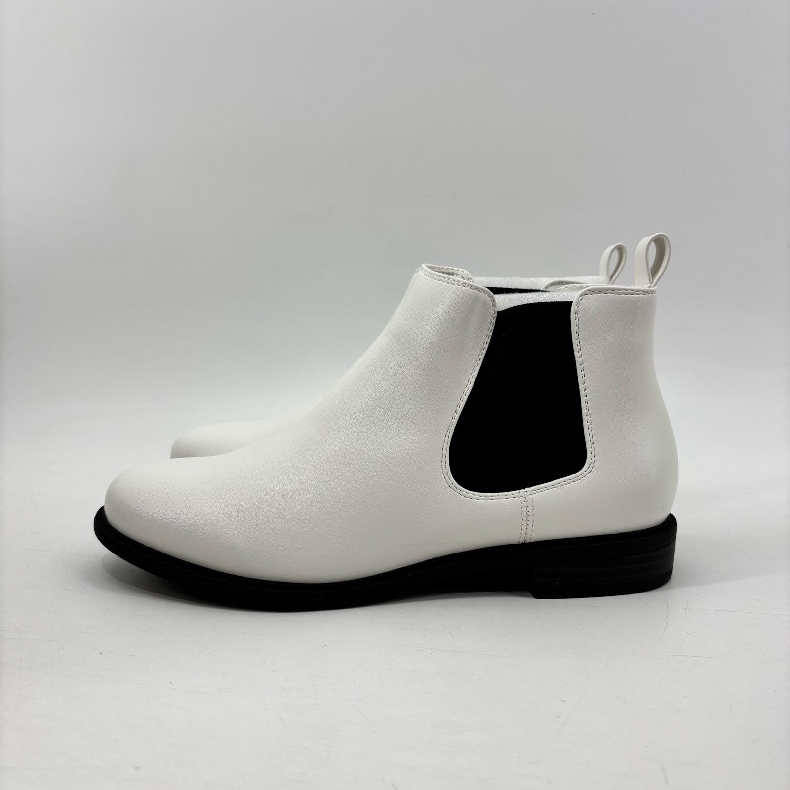 Other Anjoufemme Womens Size 7 Chelsea White Boots Booties Ankle Size US 7 / IT 37 - 11 Thumbnail