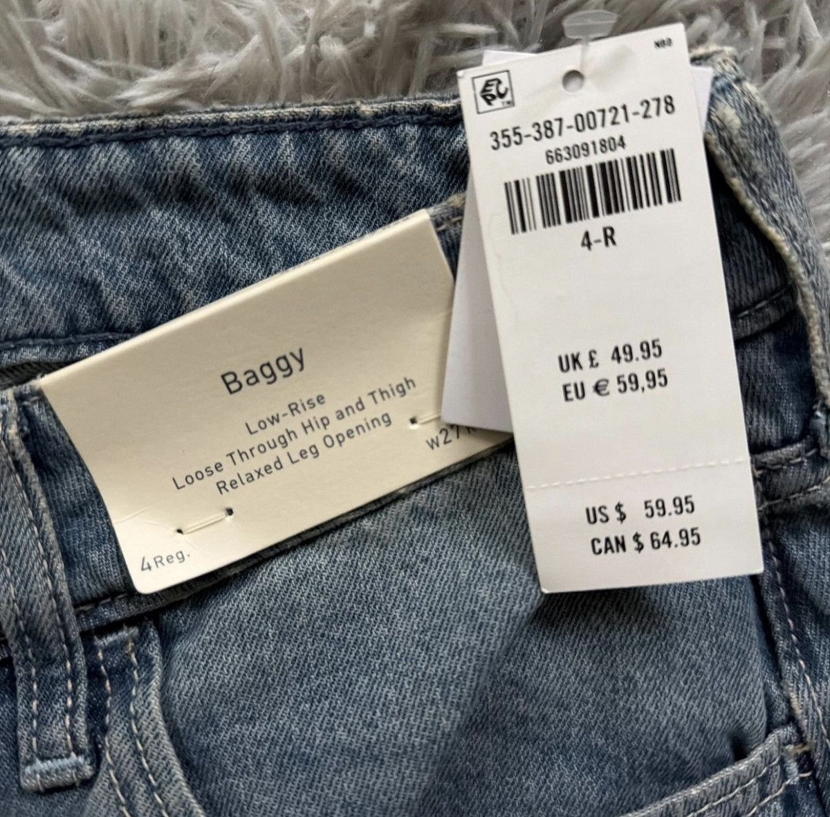 Hollister Women’s Low Rise Baggy Jeans Size 27" / US 4 / IT 40 - 3 Thumbnail