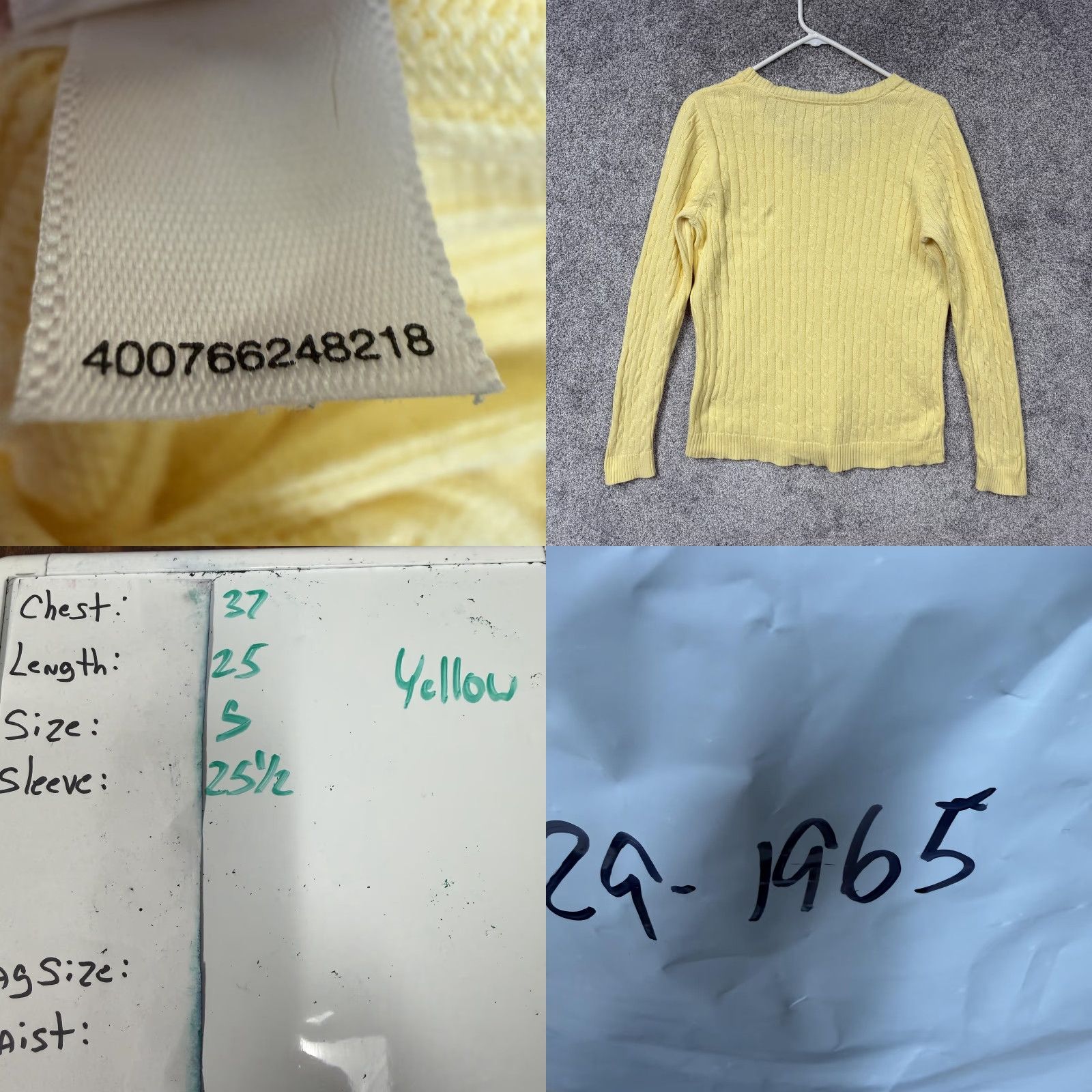 Croft & Barrow Croft & Barrow Sweater Womens S Yellow Cable Knit V-Neck Preppy Pastel Cozy Knit Pullover Casual Size S / US 4 / IT 40 - 8 Thumbnail